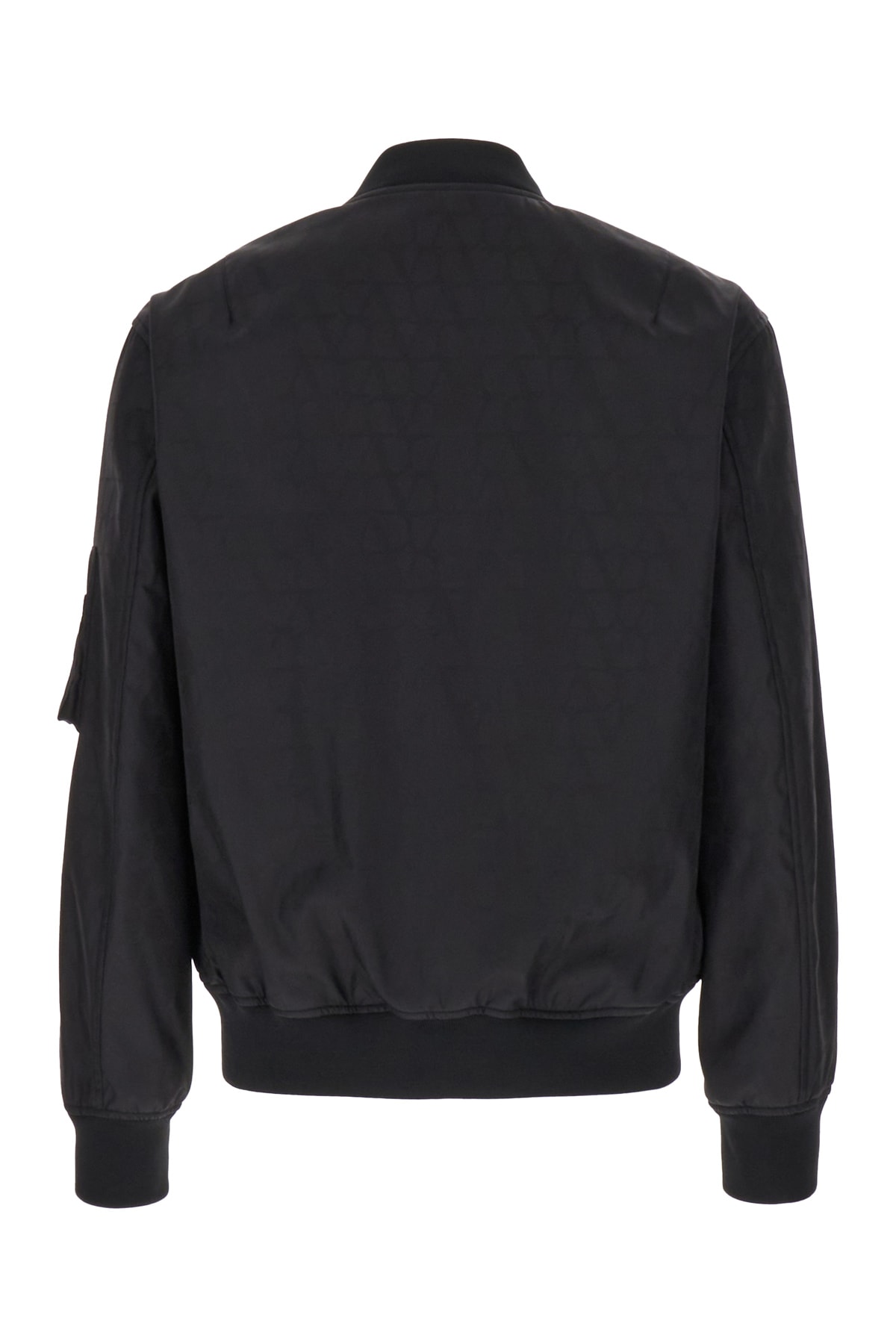 Shop Valentino Black Nylon Bomber In Mxm