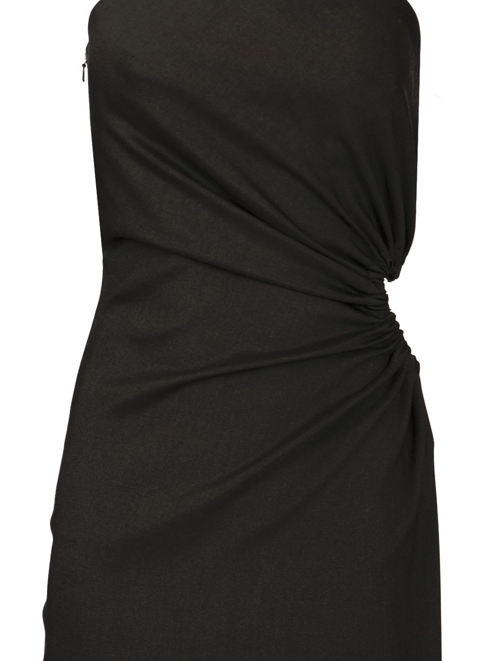 Max Mara Silva Wool-silk Dress In Black