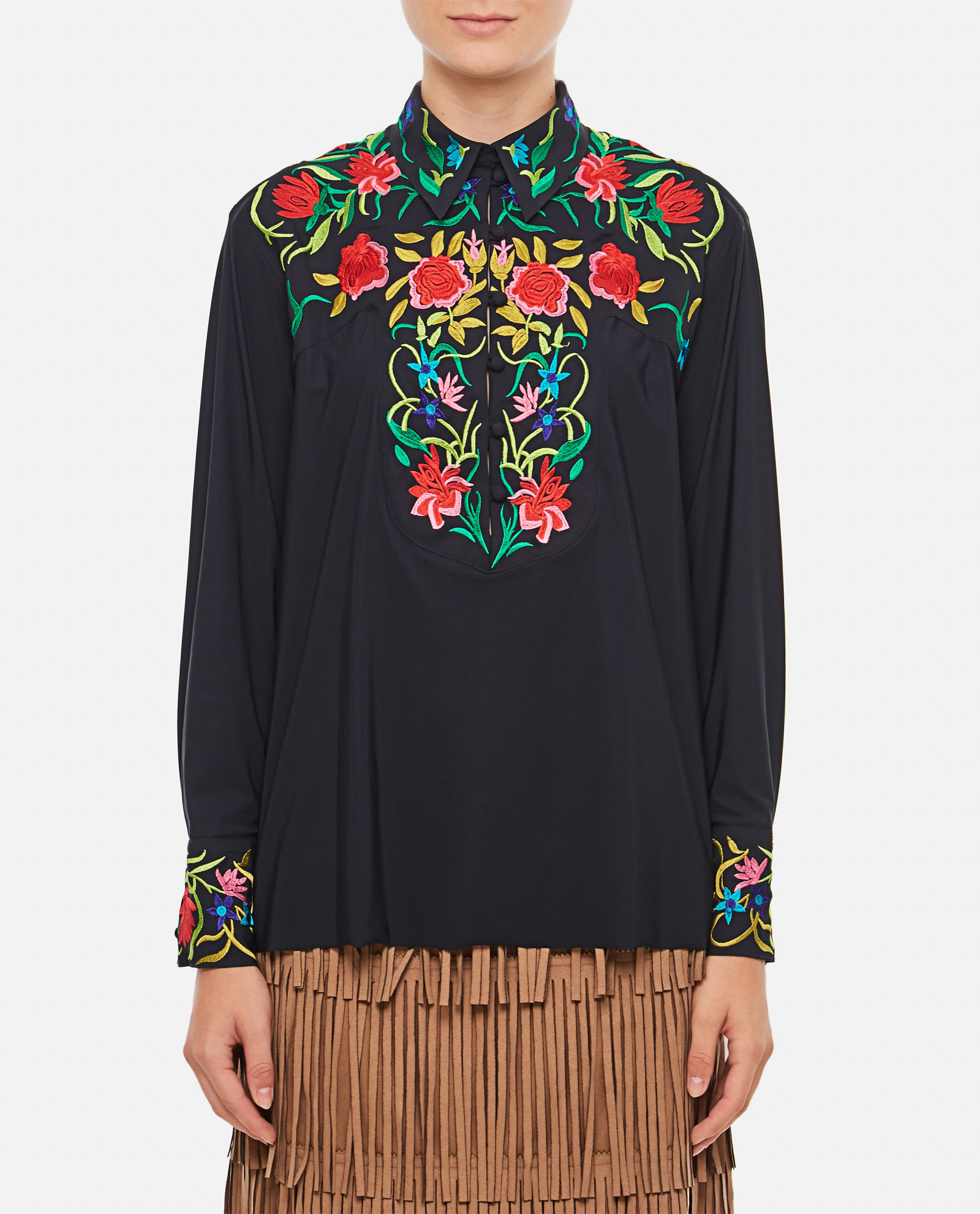 Embroidered Long Sleeves Blouse