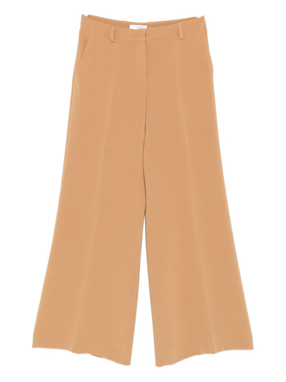 Alberto Biani Wide Leg Trousers Featuring Belt Loops In Brown