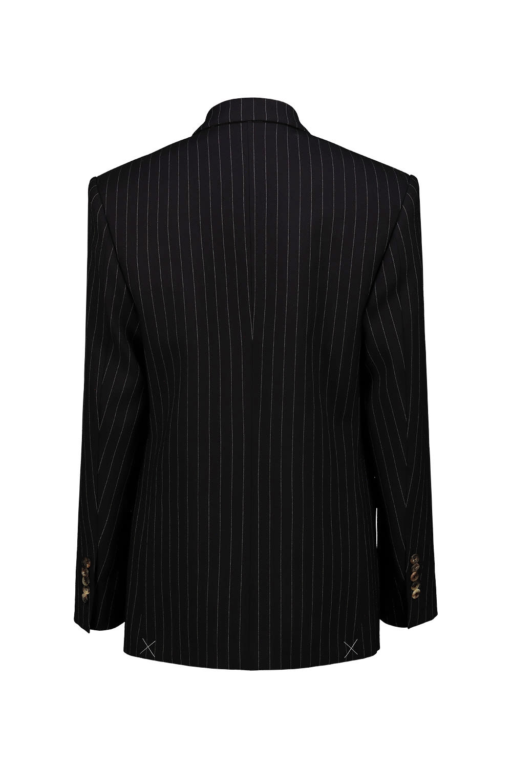 Wardrobe.nyc Double-breasted Pinstripe Blazer Clothing In Bps Black Pinstripe