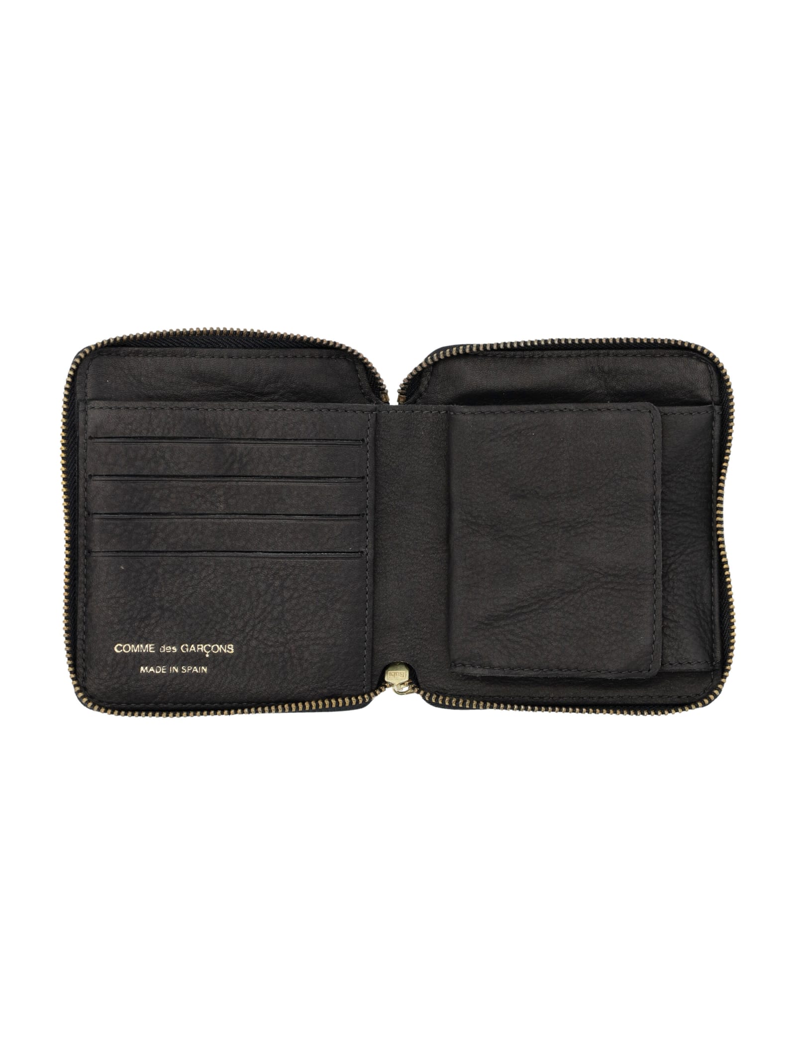 Shop Comme Des Garçons Zip Wallet In Black