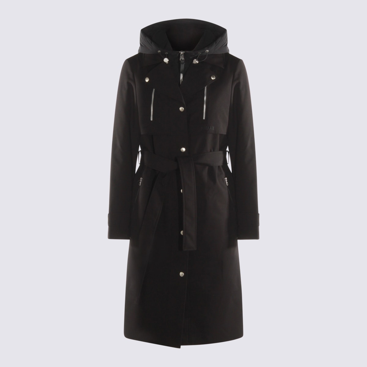Mackage Siobhan Down Trench Coat With Removable Bib In Black