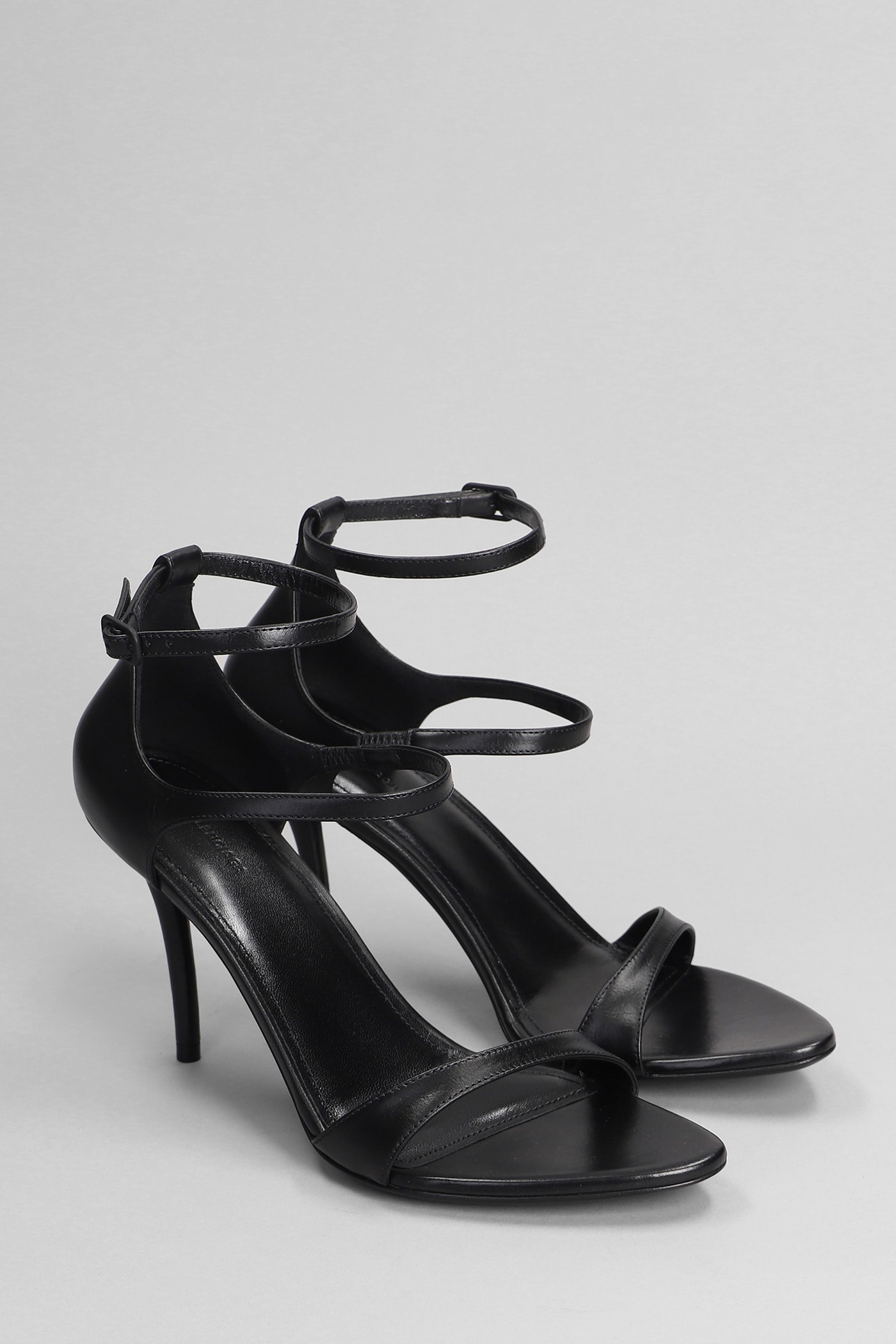 Shop Balenciaga Honey Sandals In Black Leather