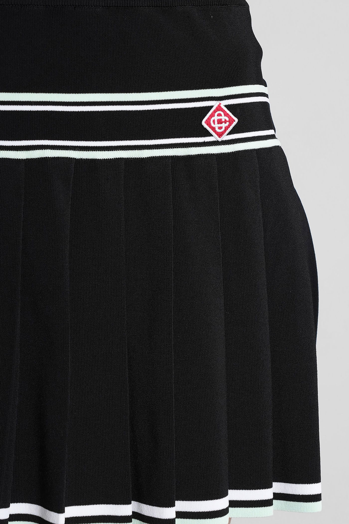 Casablanca Women Pleated Viscose Miniskirt In Black