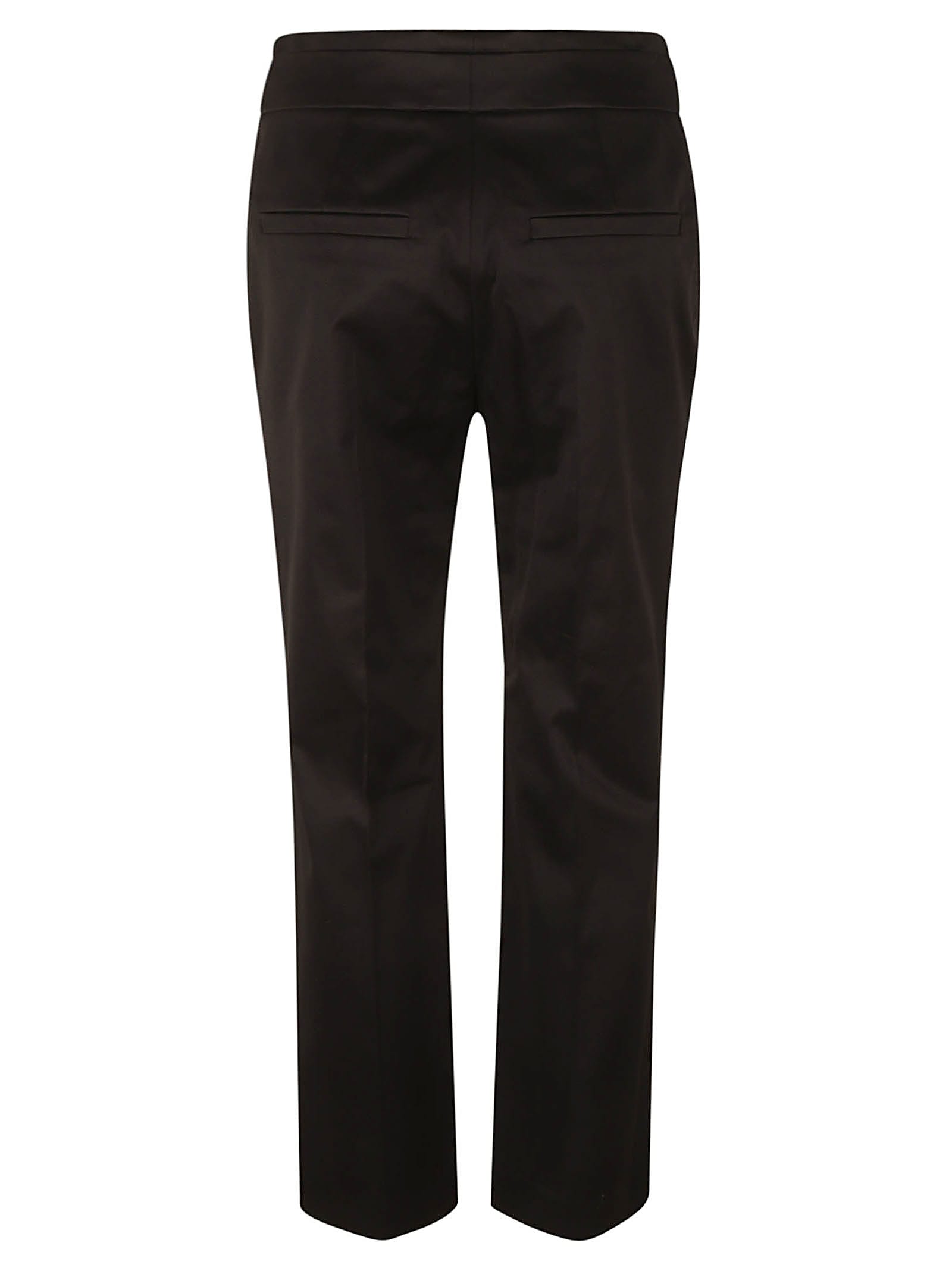 Shop Brunello Cucinelli High Embellished Waist Plain Crop Trousers In Black