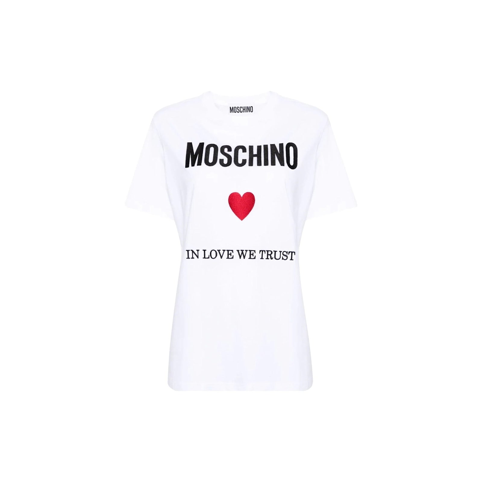 Shop Moschino Couture In Love We Trust T-shirt In White