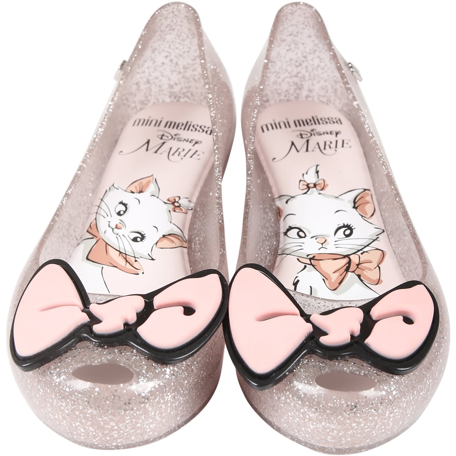 Shop Melissa Clear Ballet Flats For Girl With Bow In Transparent