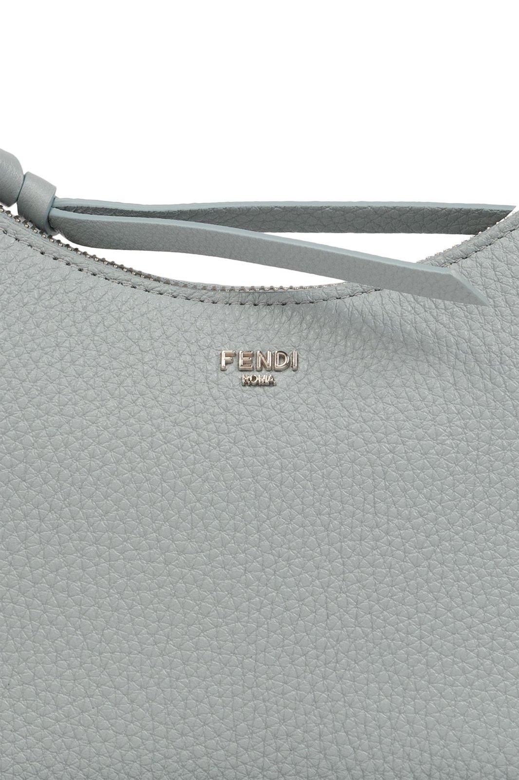 Shop Fendi Mini Fendessence Logo Plaque Tote Bag In Anice+pal