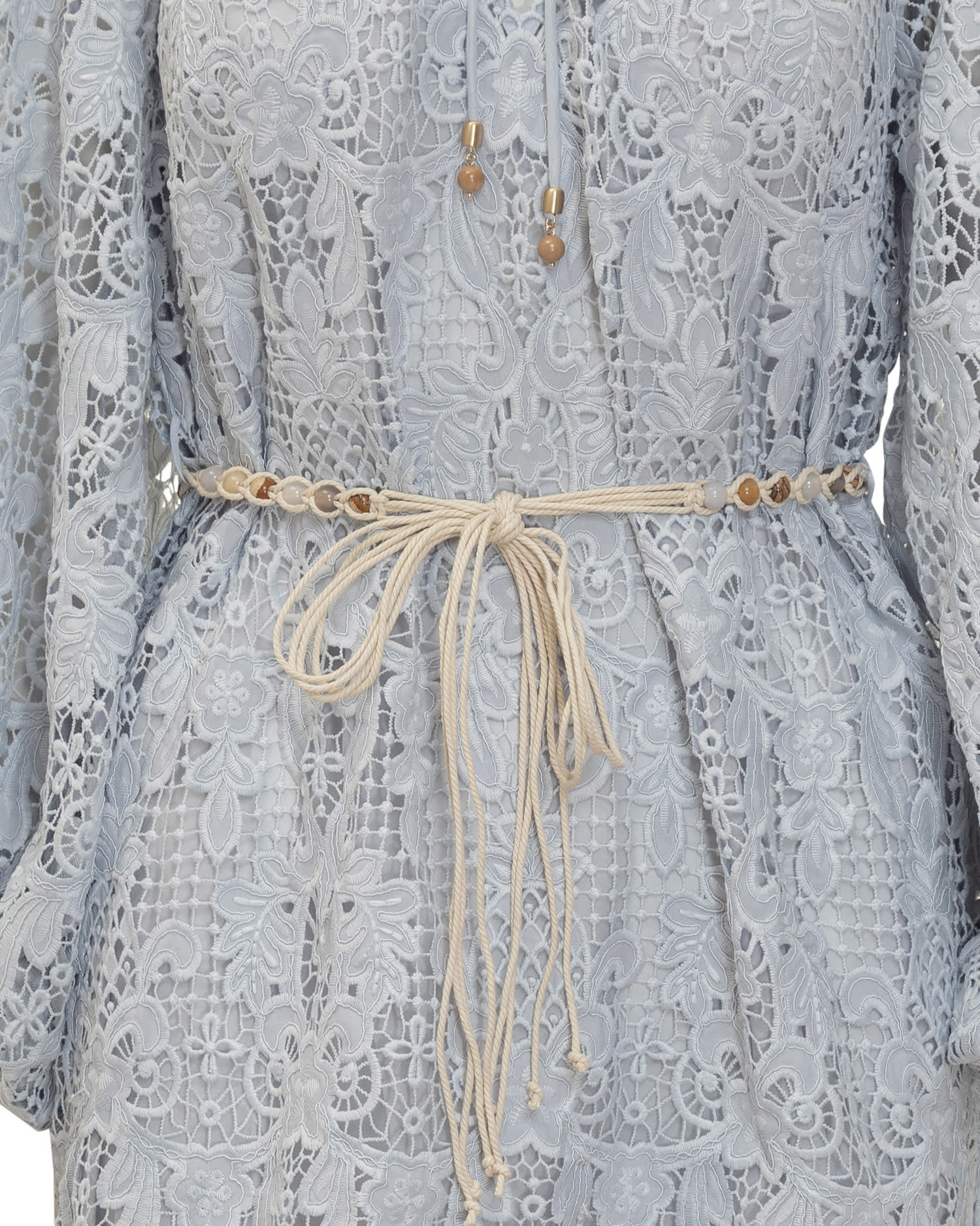 Zimmermann Coco Lace Mini Dress In Blue
