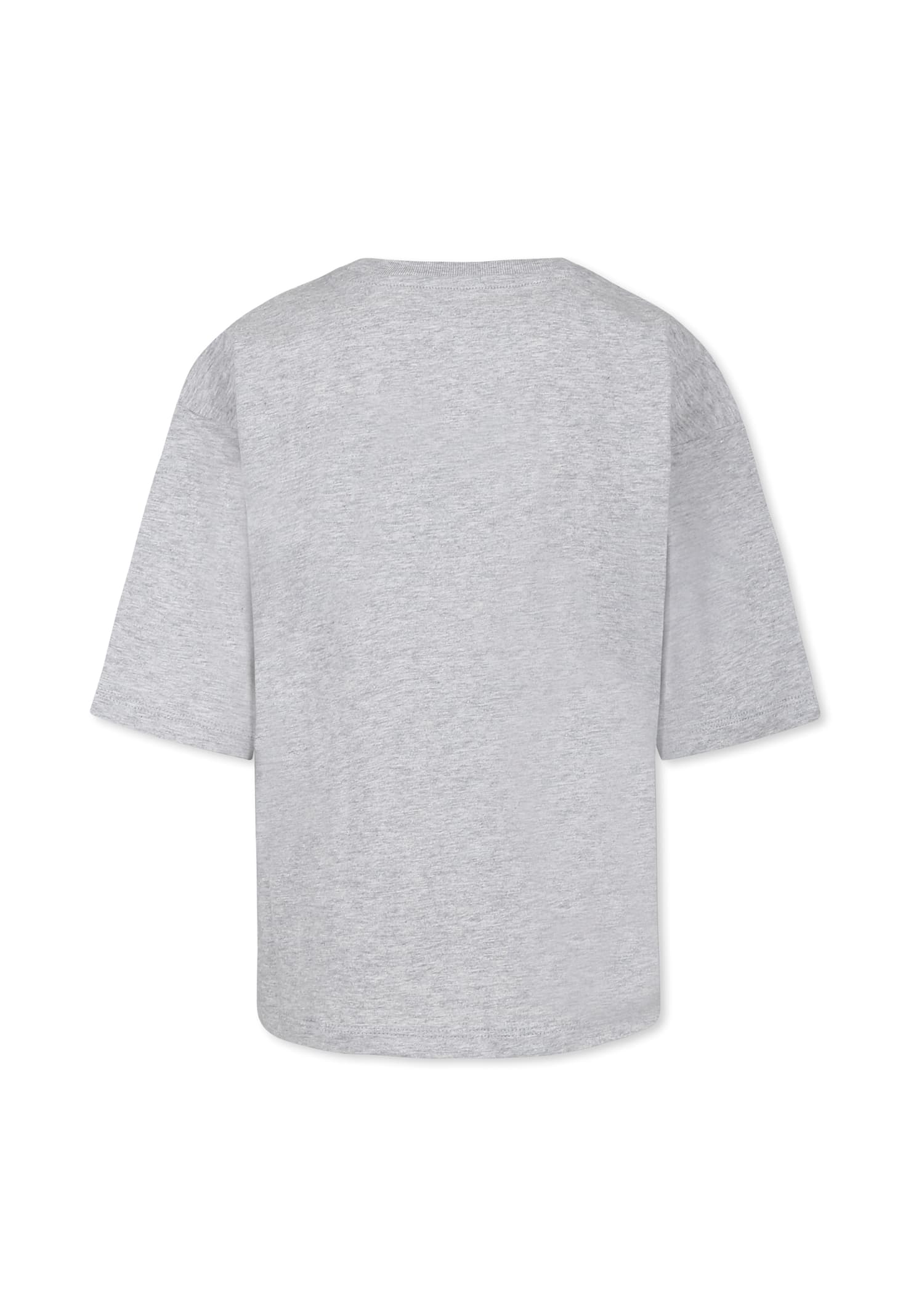 Zadig & Voltaire Gray T-shirt For Girl With Rhinestone Amour Lettering In Grey