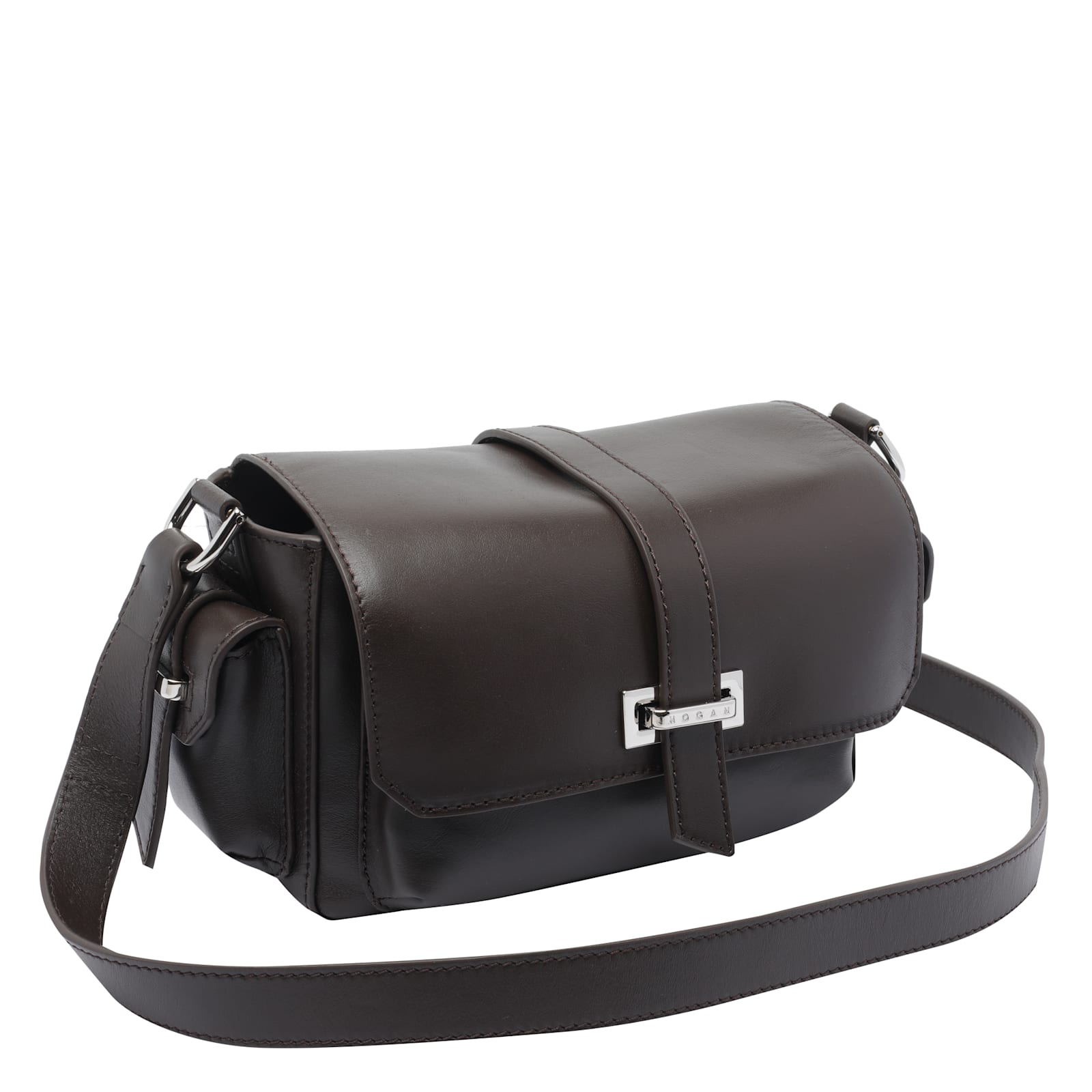 Hogan Small Flap Crossbody Bag In Brown