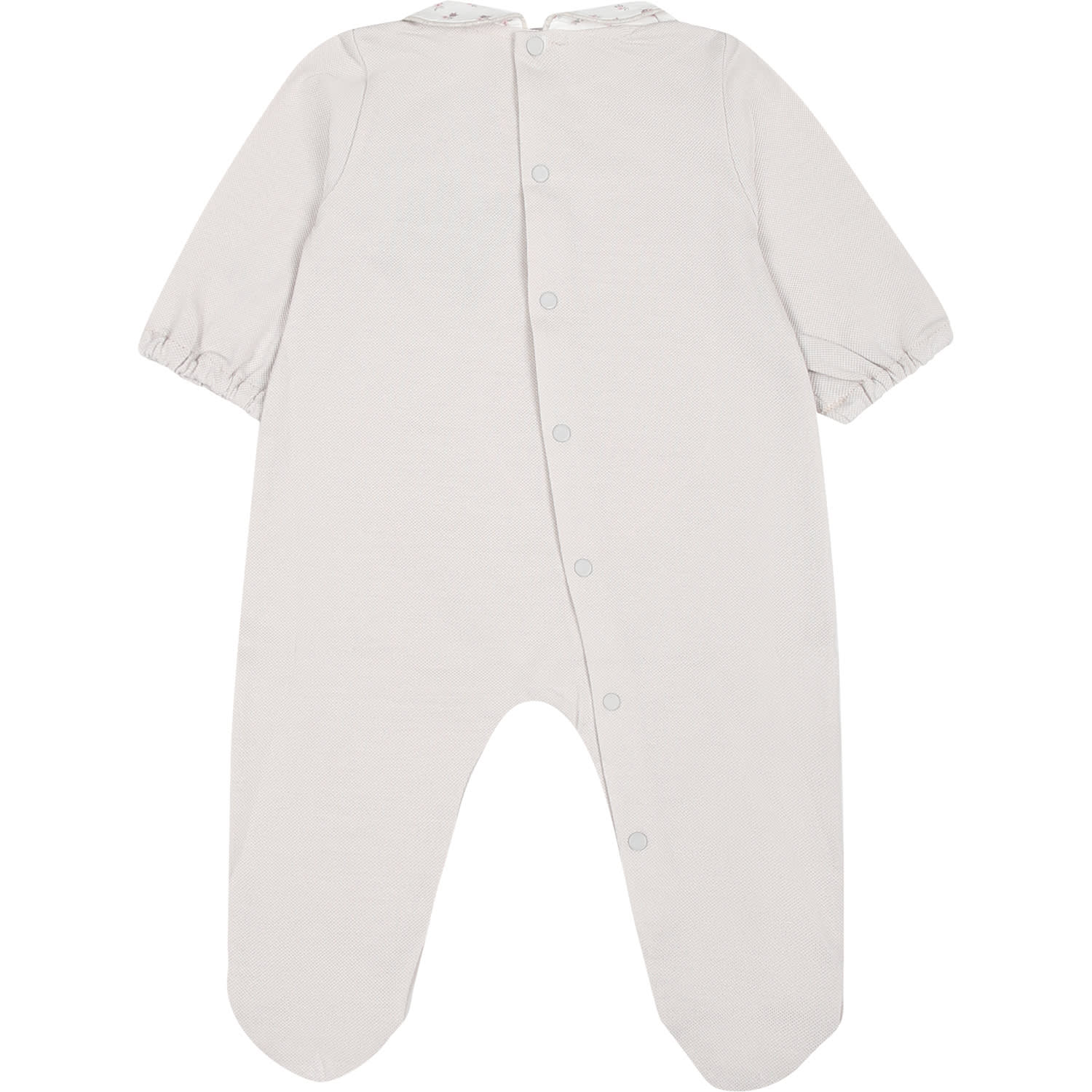 Shop La Stupenderia Beige Babygrow For Baby Girl With Hearts And Writing
