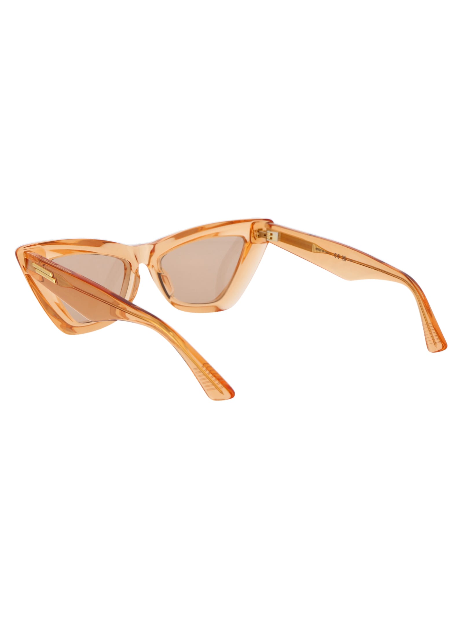 Shop Bottega Veneta Bv1101s Sunglasses In 011 Orange Orange Brown