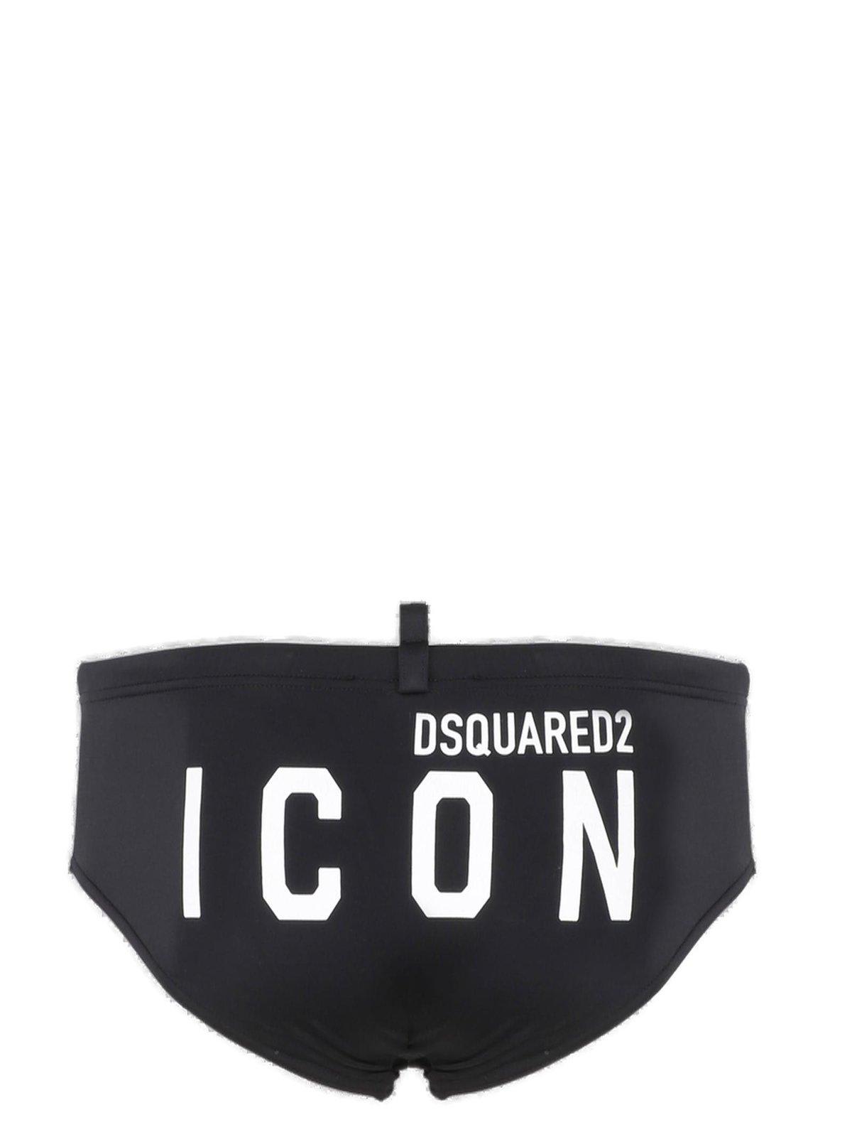 Shop Dsquared2 Icon Swimming Briefs In Black