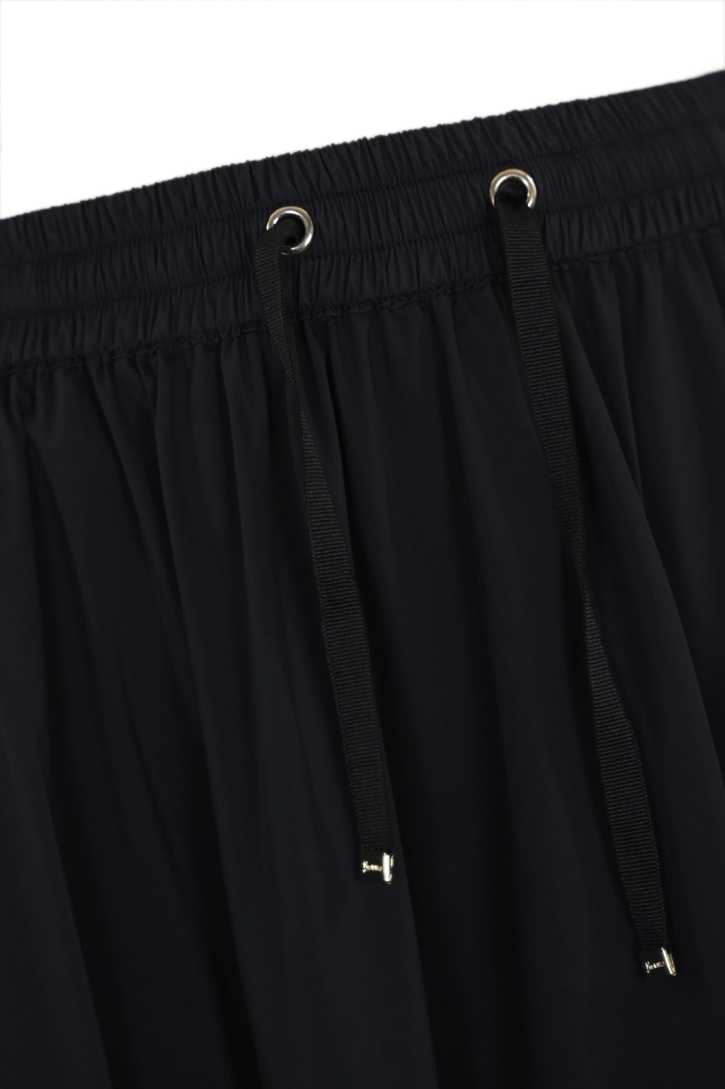 Shop Herno Stretch Nylon Skirt In Nero