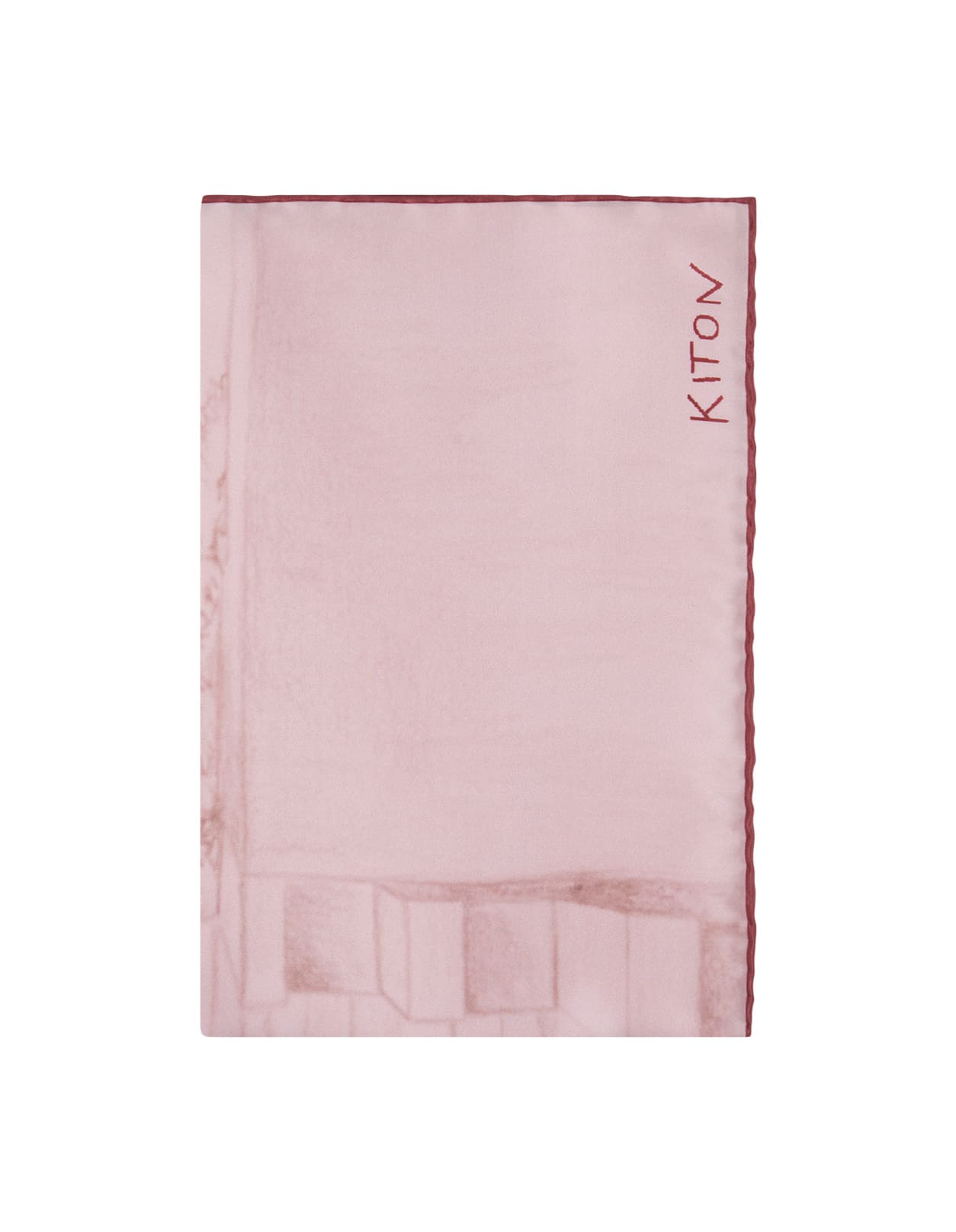 Pink Printed Silk Scarf