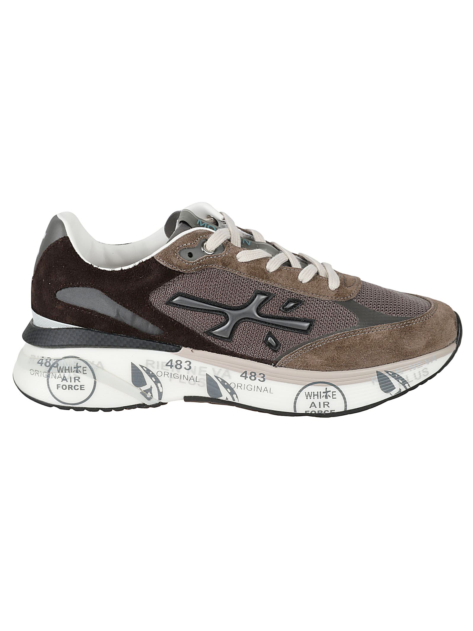 Shop Premiata Moerun Sneakers In Marrone Scuro