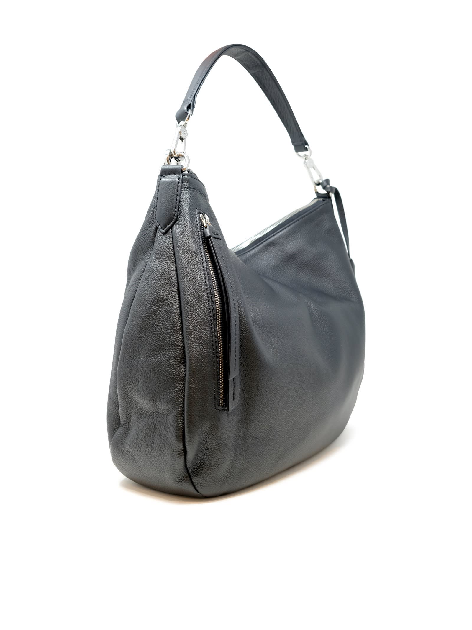 Shop Abro 031312-46 Juna Black Leather Bag