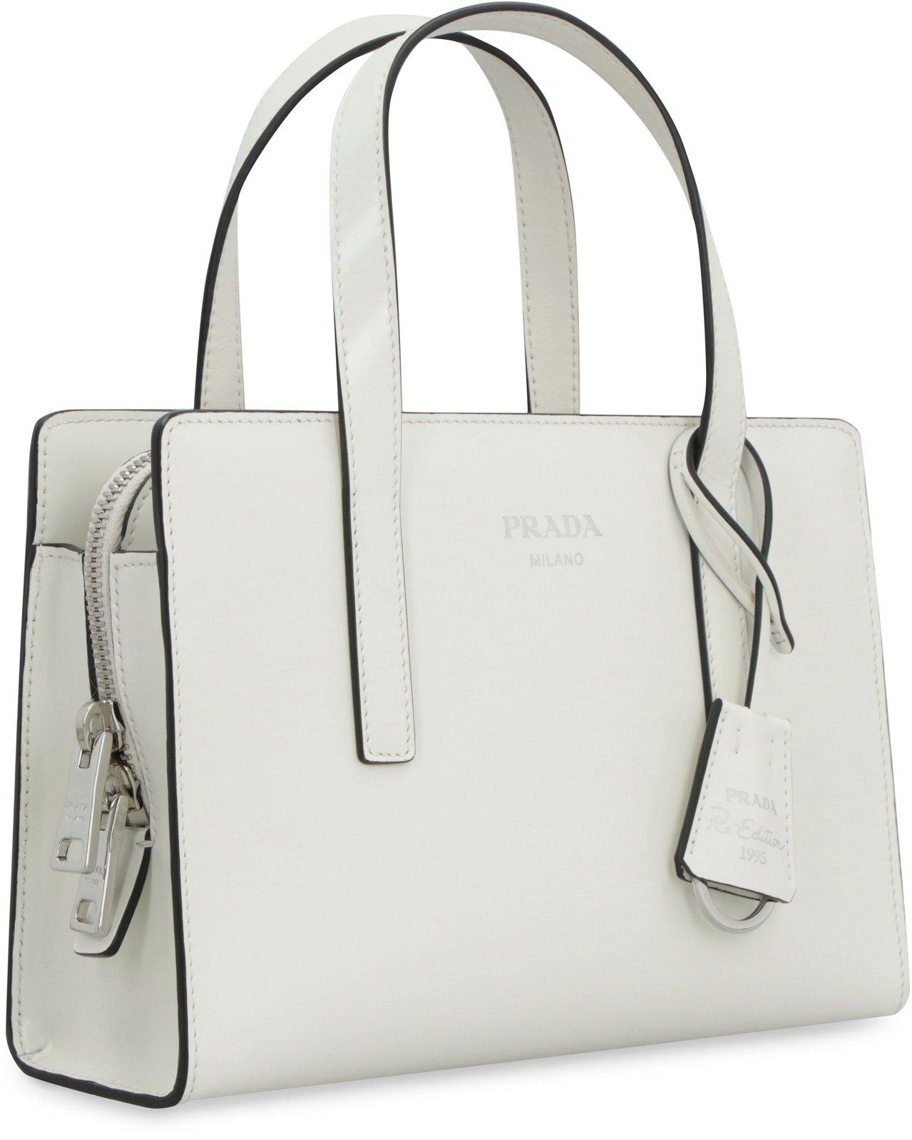 Prada Re-edition 1995 Top Handle Bag In Biancon