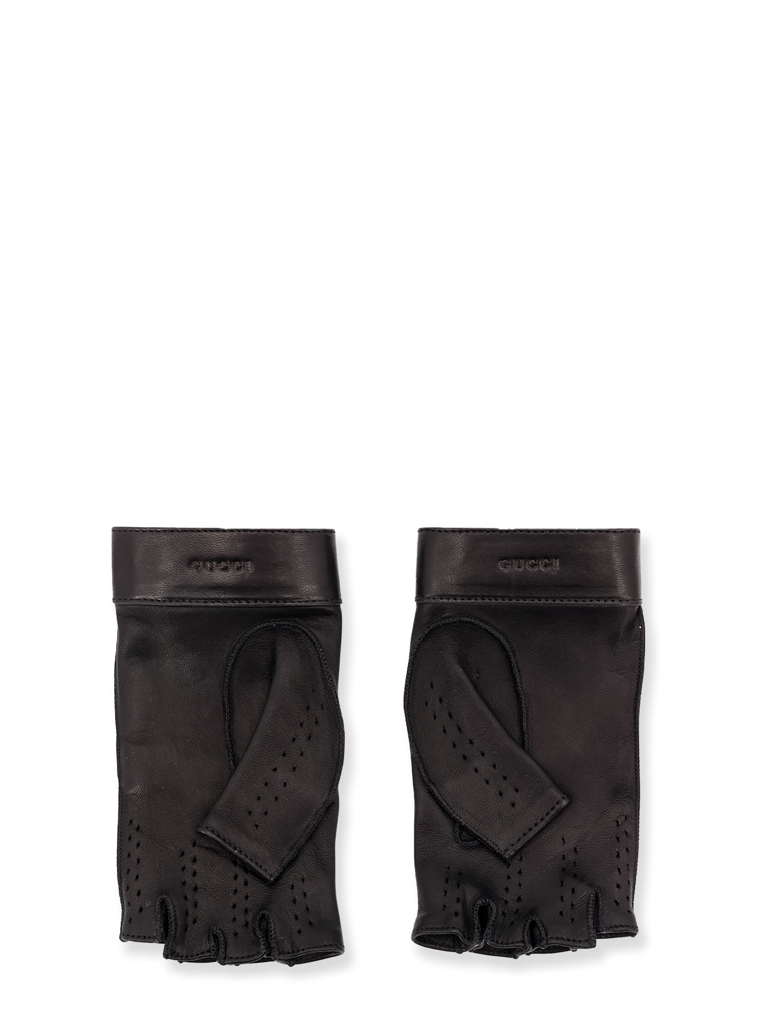 Gucci Fingerless Leather Gloves