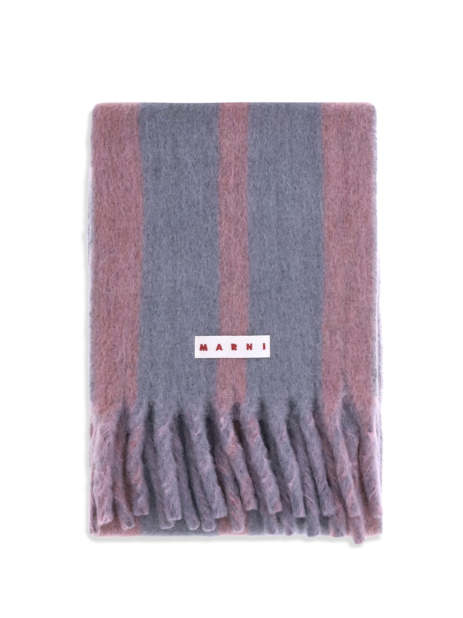 Marni Wool Scarf Striped Pattern In Pink