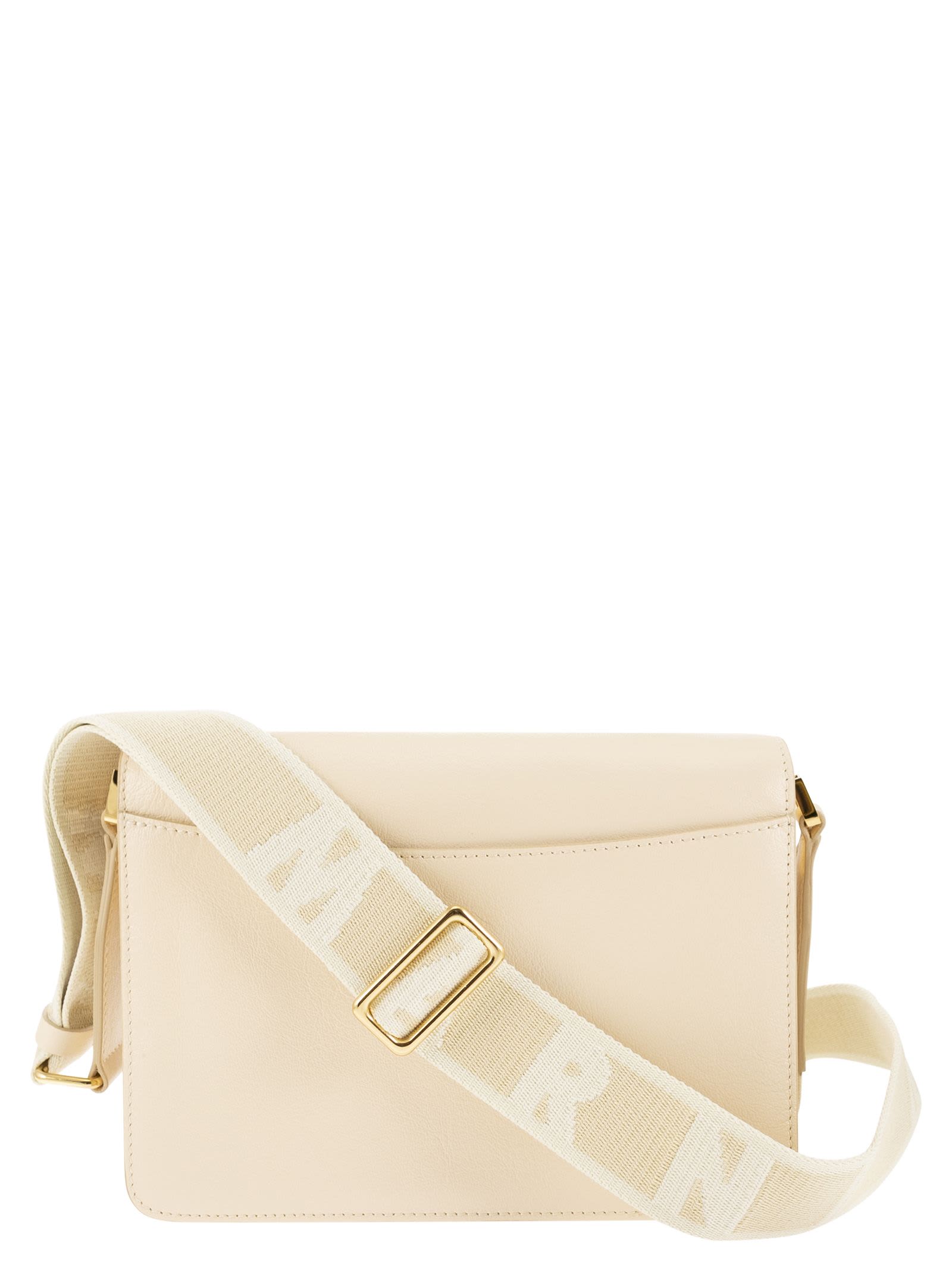 Shop Marni Trunk Soft - Medium Shoulder Bag In Cream