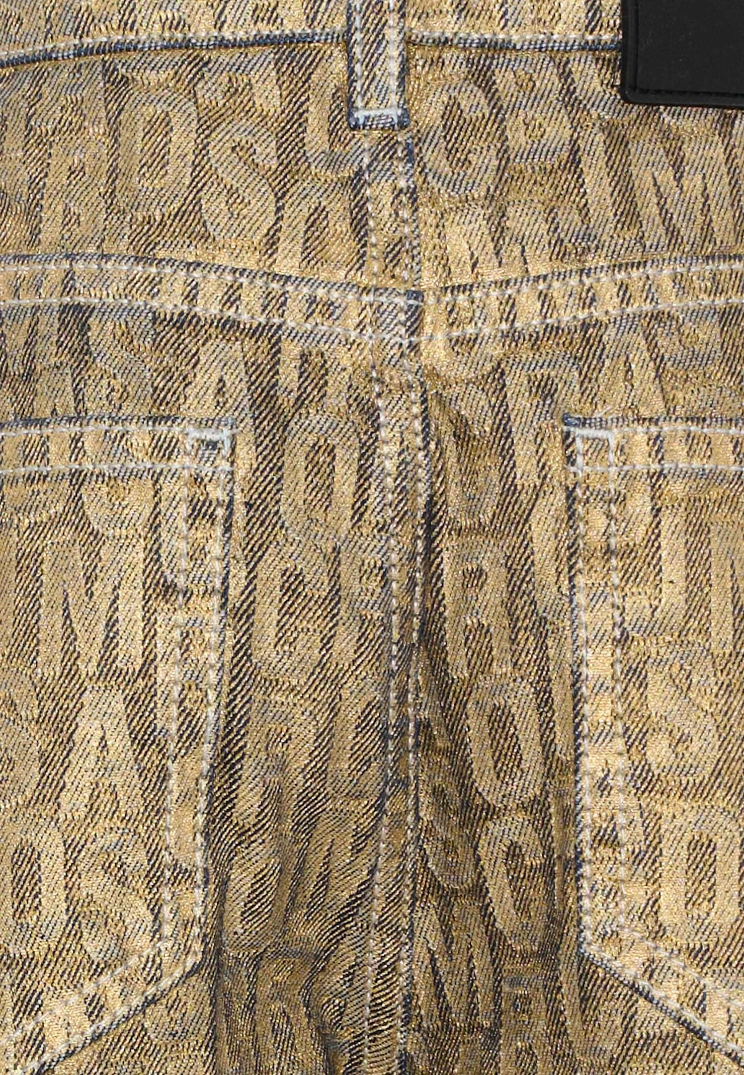 Marc Jacobs Gold Trousers For Girl With Logo In Gold