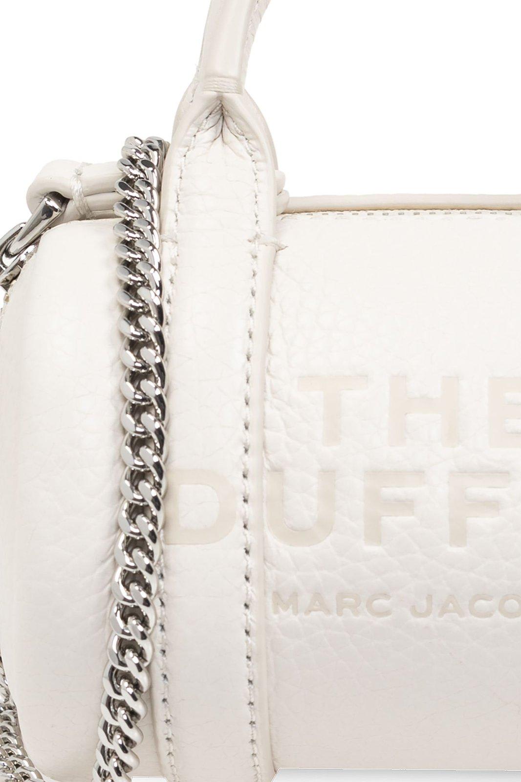 Shop Marc Jacobs The Nano Duffle Zipped Crossbody Bag In Cotton/silver