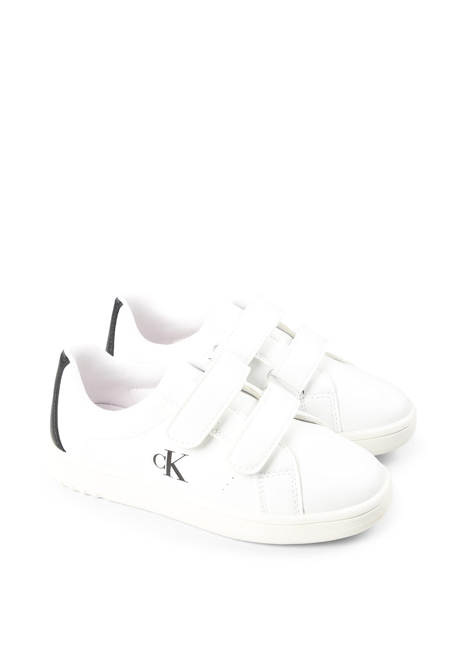 Calvin Klein White Sneakers For Kids In White