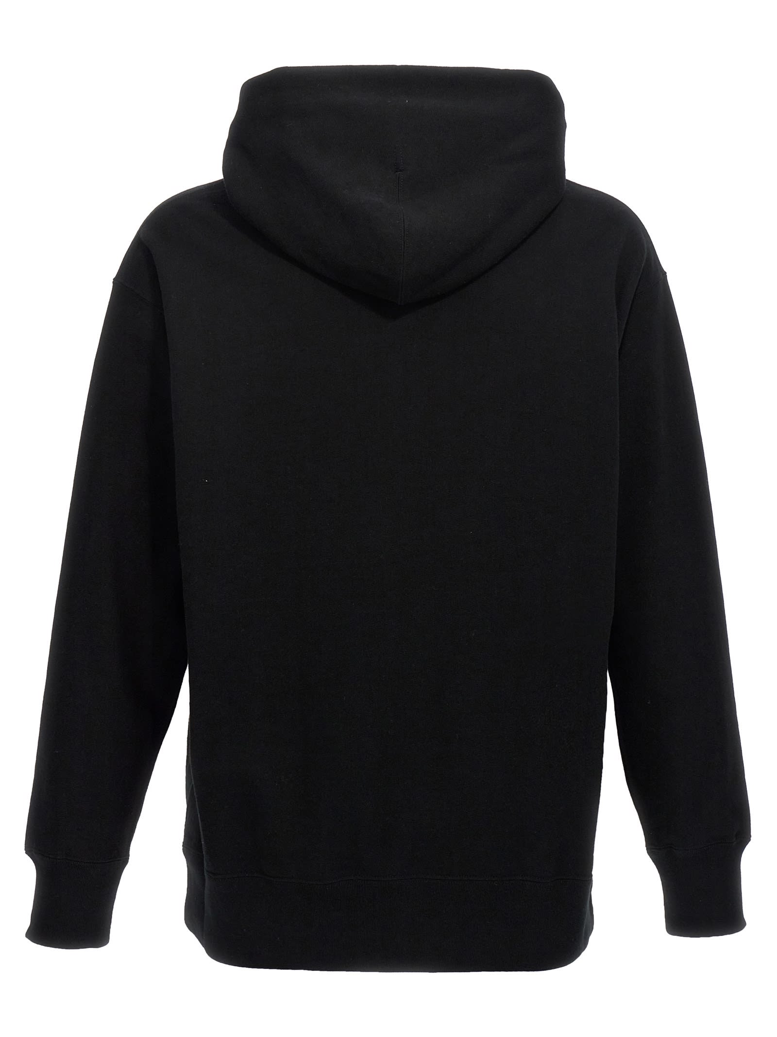 Comme Des Garçons Homme Deux Homme-print Cotton Hoodie In Black