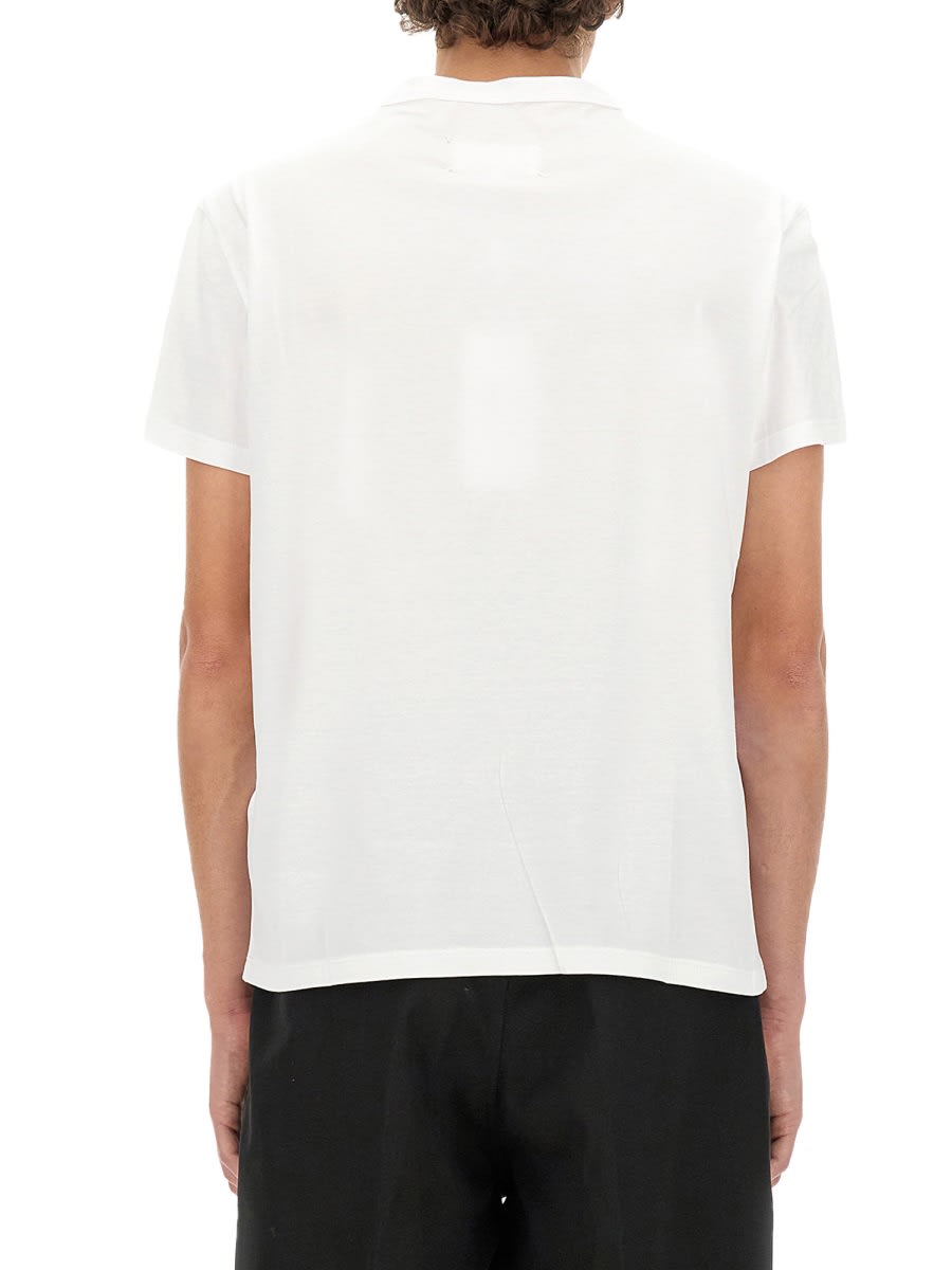 Shop Maison Margiela Distorted Logo T-shirt In White