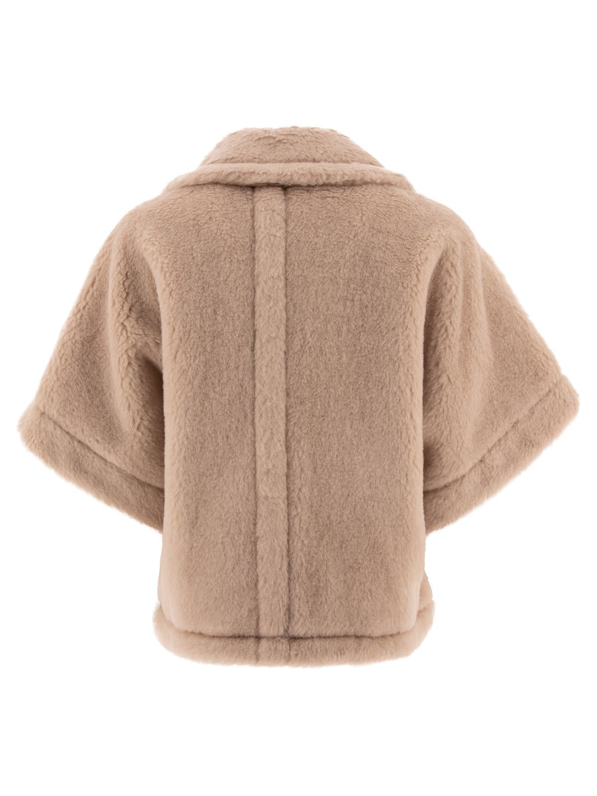 Shop Max Mara New Terzo Shortsleeved Cape In Beige