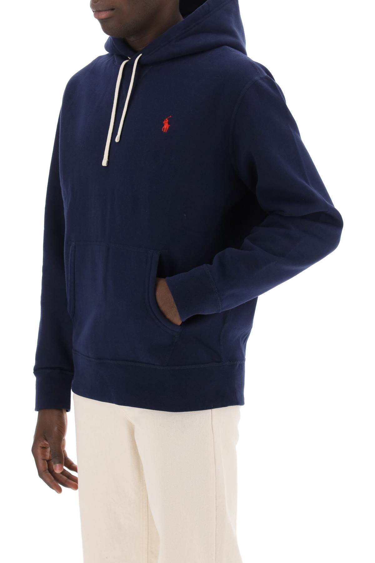Shop Polo Ralph Lauren Hoodie In Fleece-back Cotton In Cruise Navy (blue)