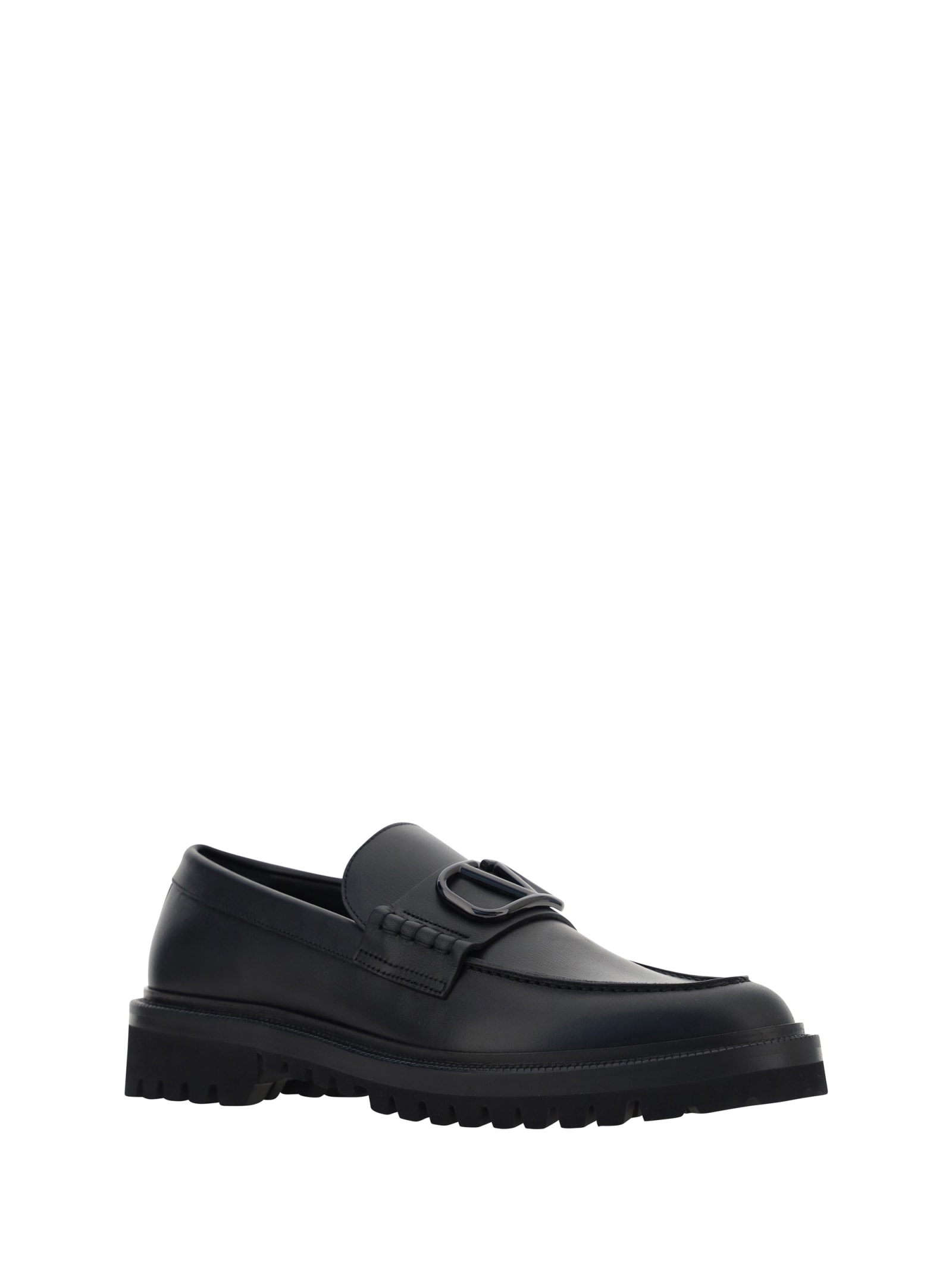 Shop Valentino Garavani Loafers In Black