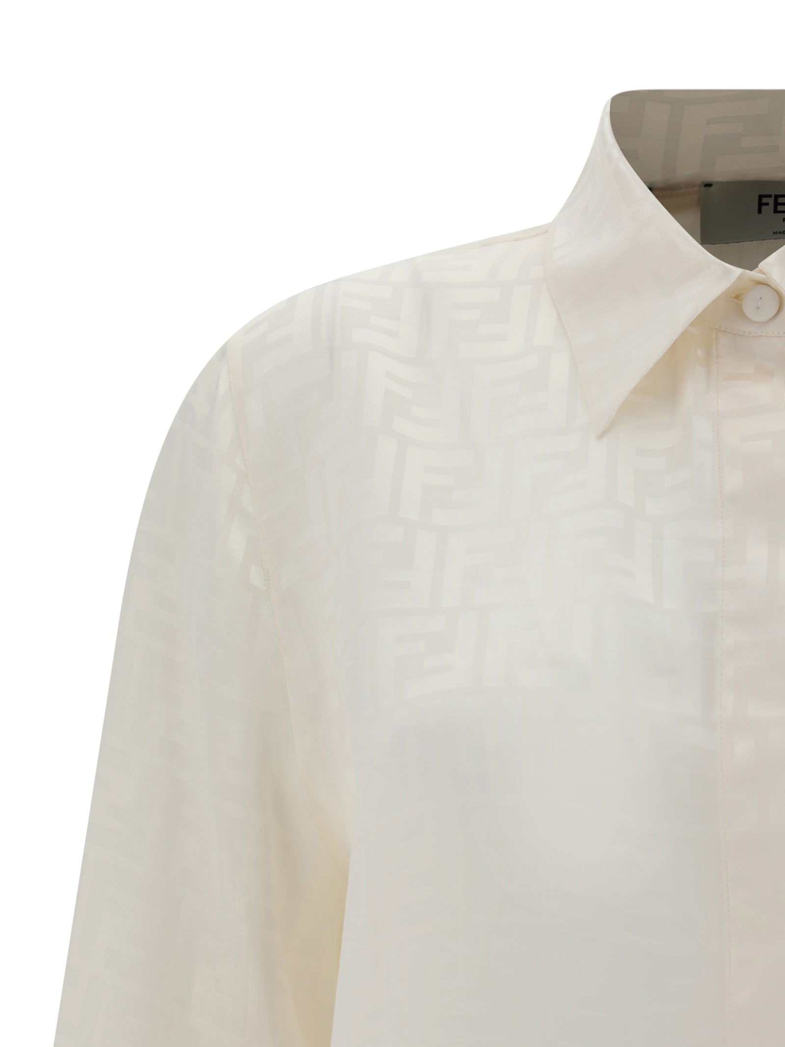 Shop Fendi Shirt In Penelope-panna