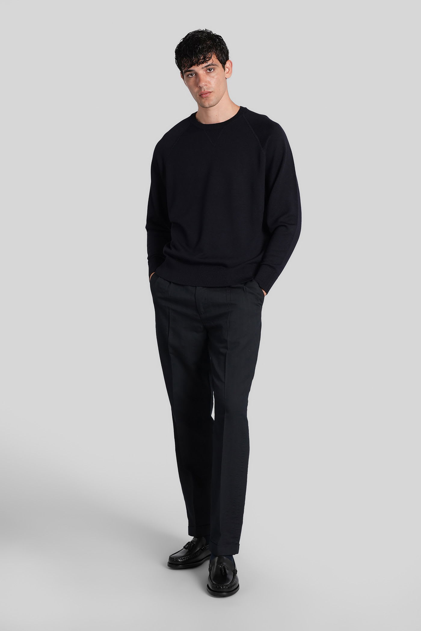 Barena Venezia Griego Knitwear In Blue Wool In Black
