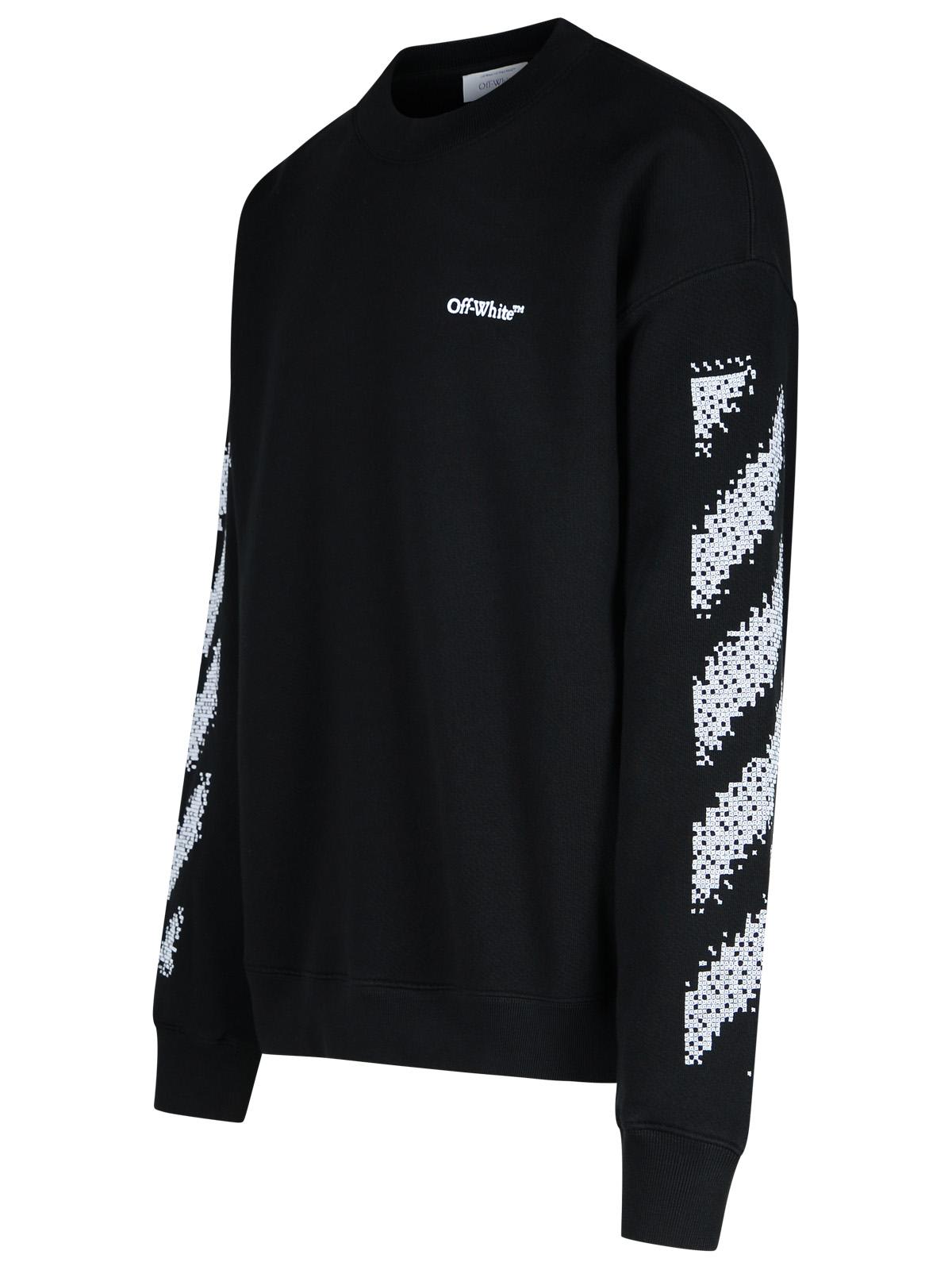 Shop Off-white Pixel Skate Black Cotton Sweatshirt