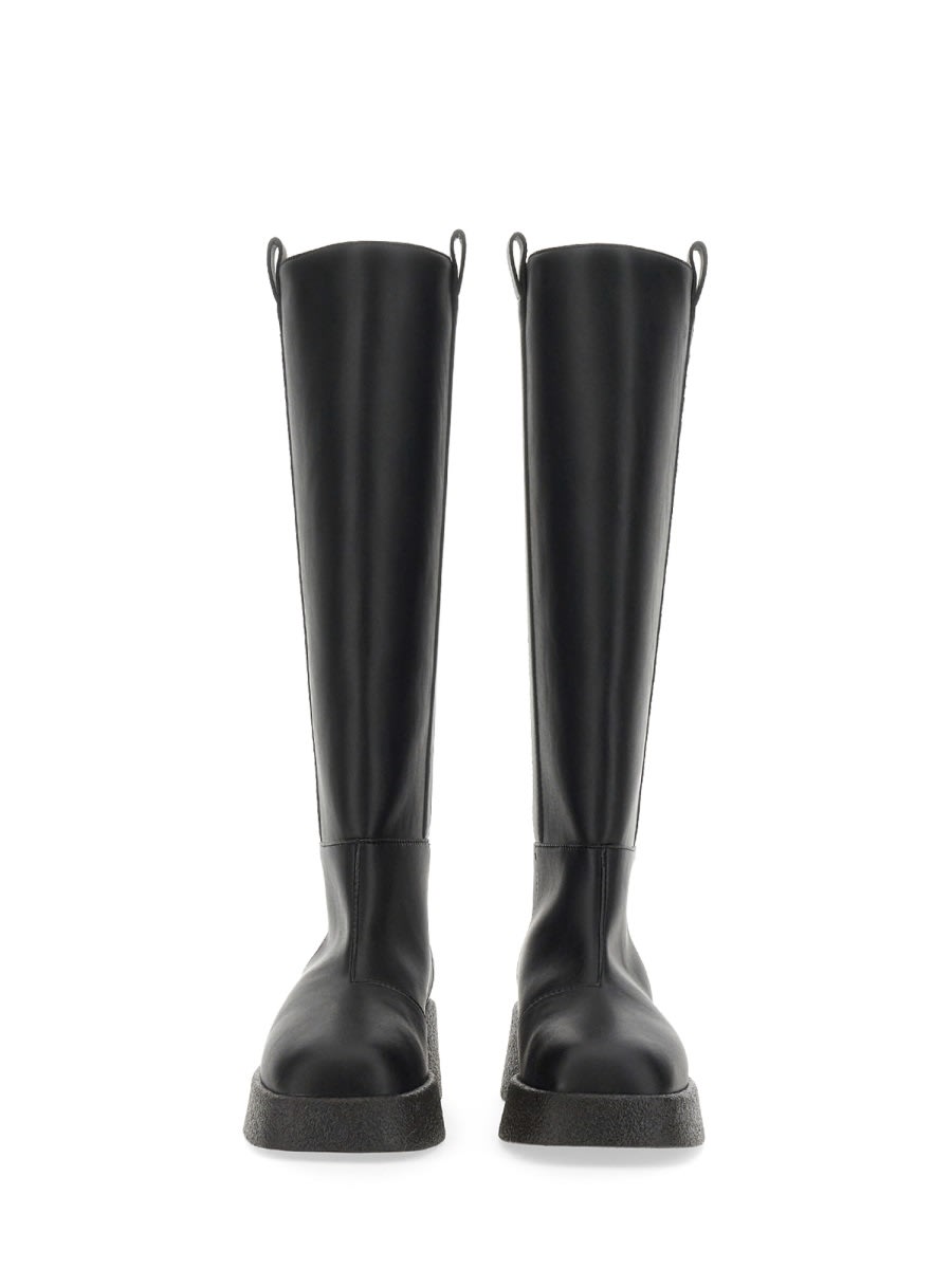 Shop Stella Mccartney Chunky Boot With Logo In Black