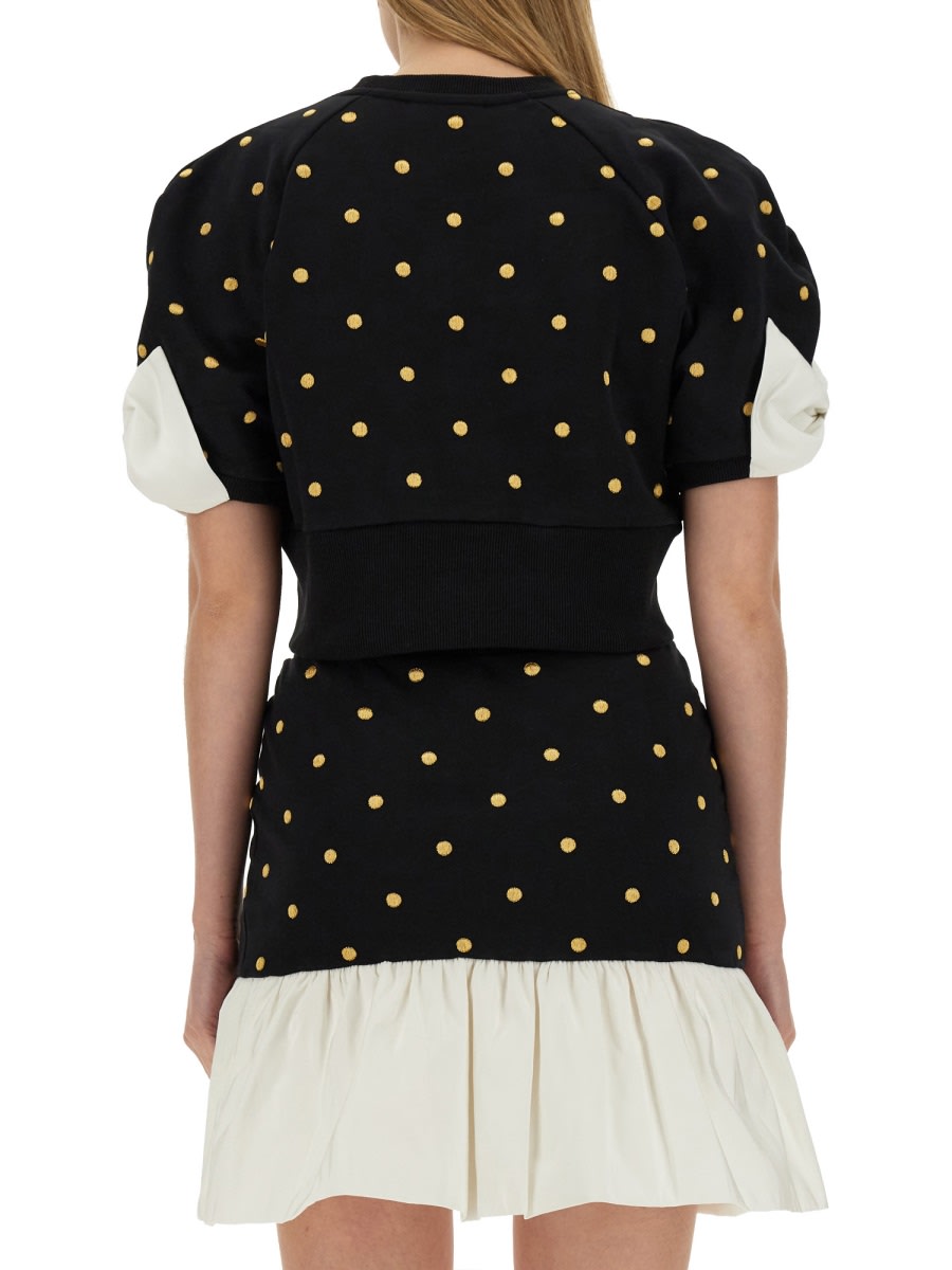 Shop Nina Ricci Cropped Fit T-shirt In Black