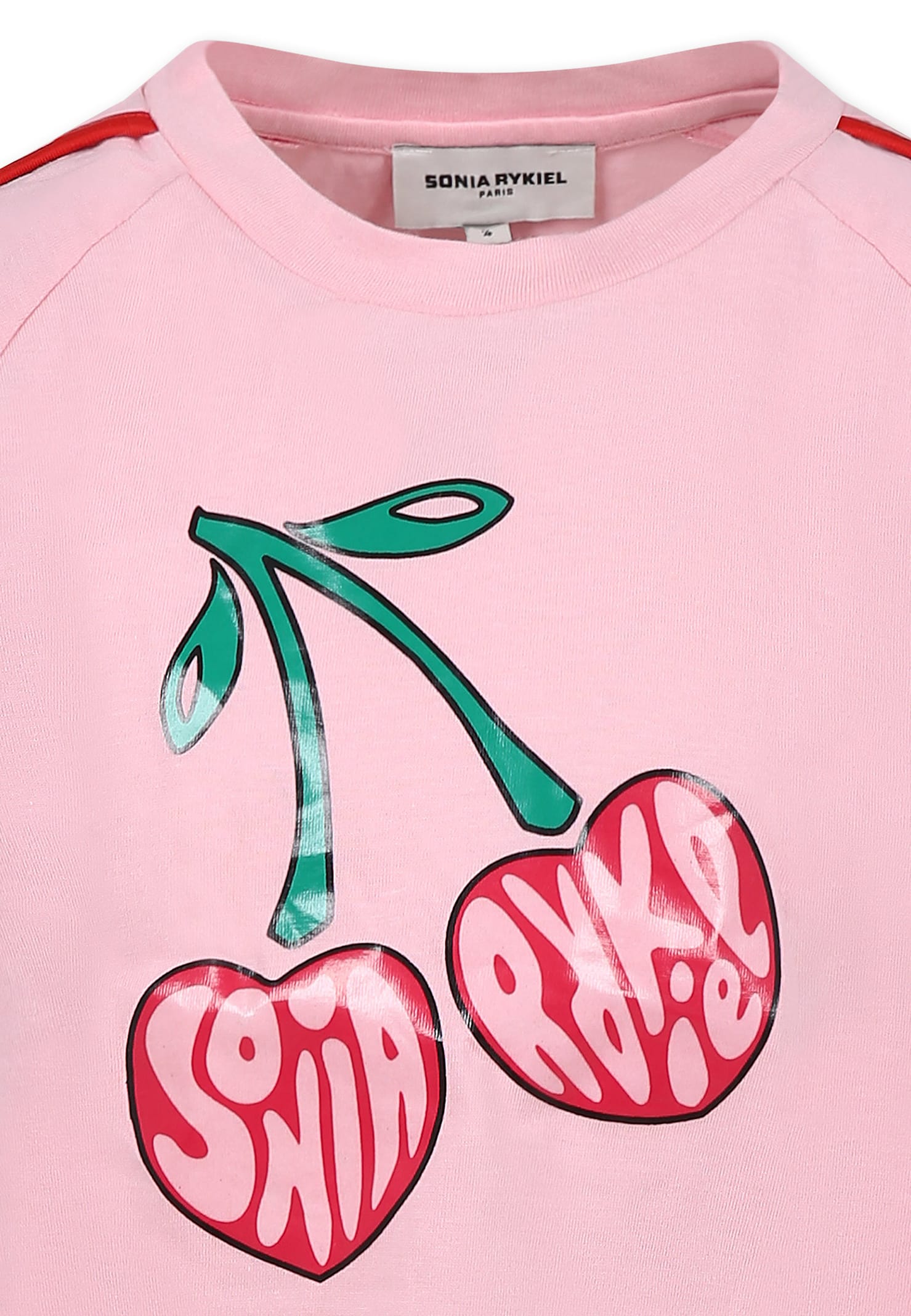 Rykiel Enfant Pink T-shir For Girl With Logo In Pink