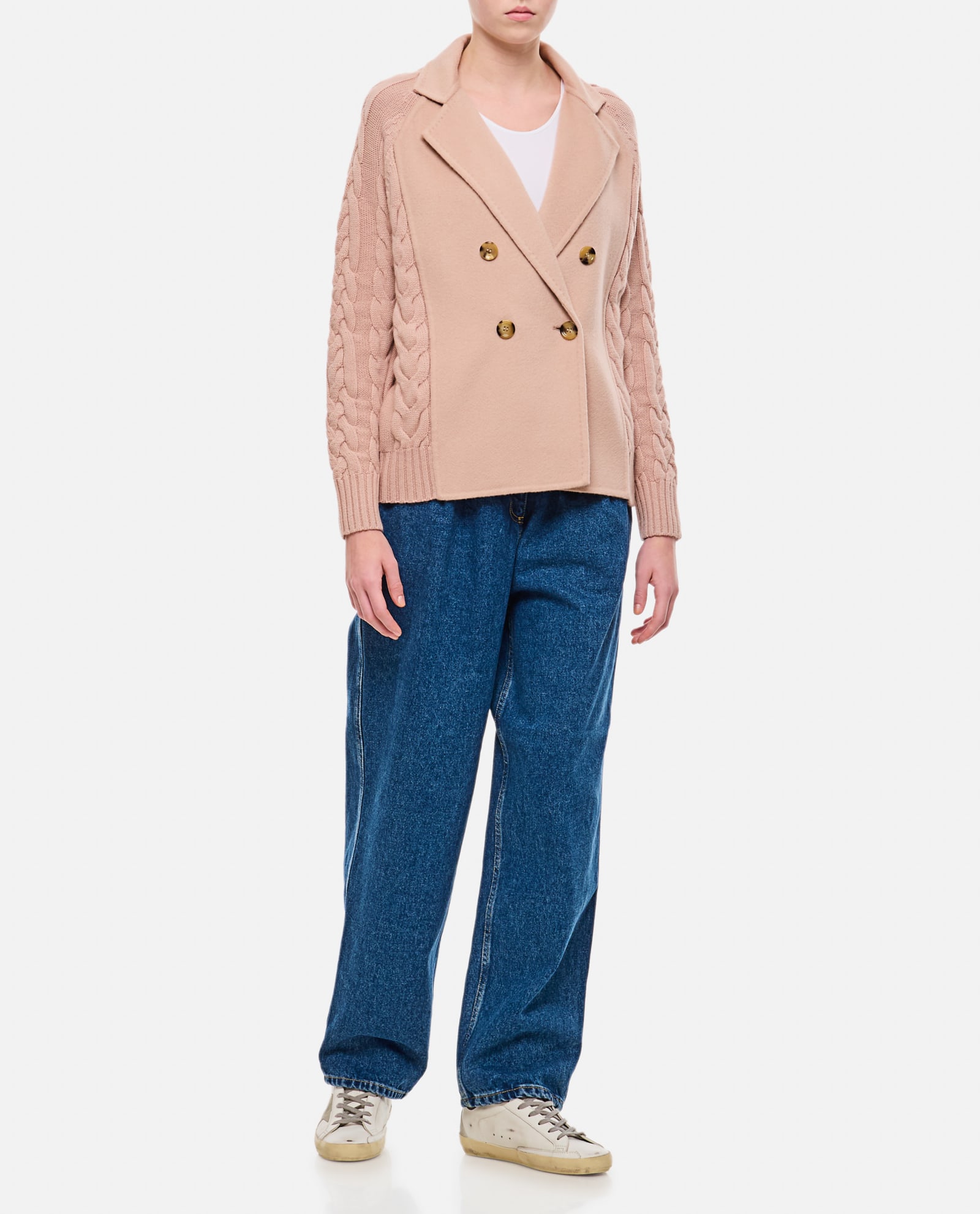 Shop Max Mara Micio Cardigan In Pink