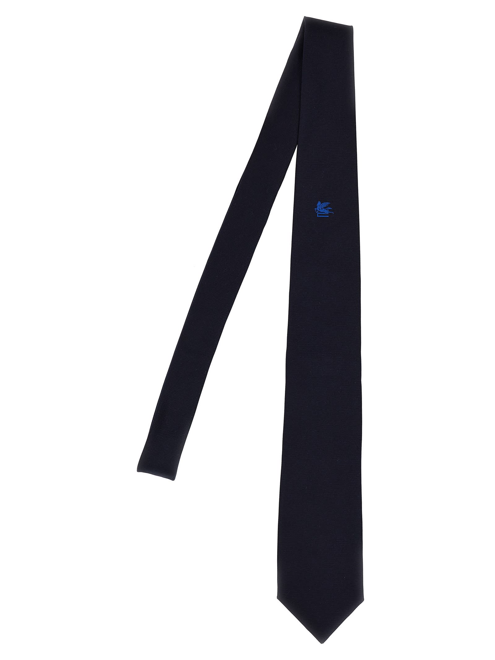 Etro Logo Necktie In Blue