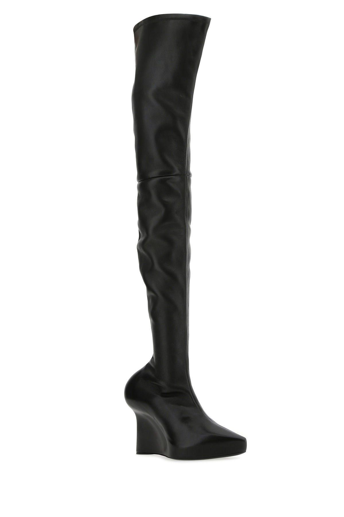 Shop Givenchy Black Nappa Leather Show Boots