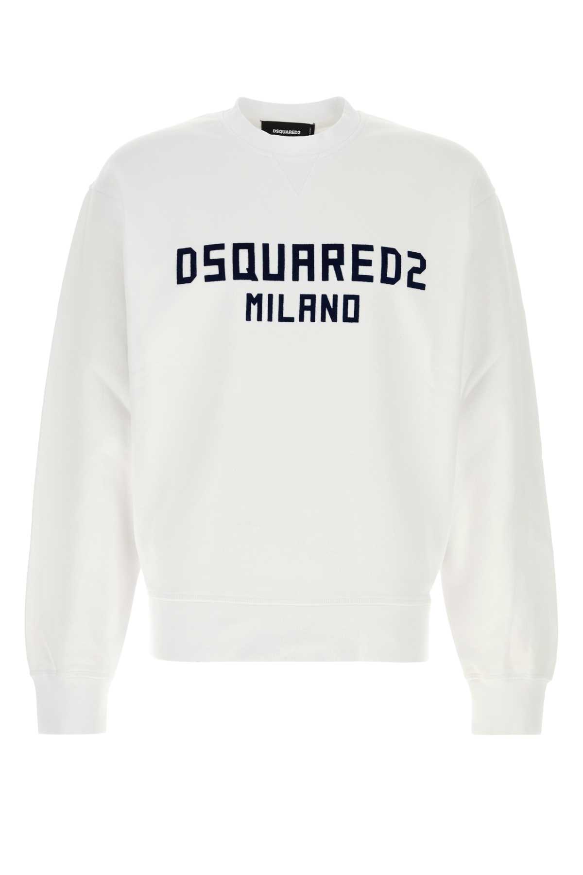 White Cotton Sweatshirt