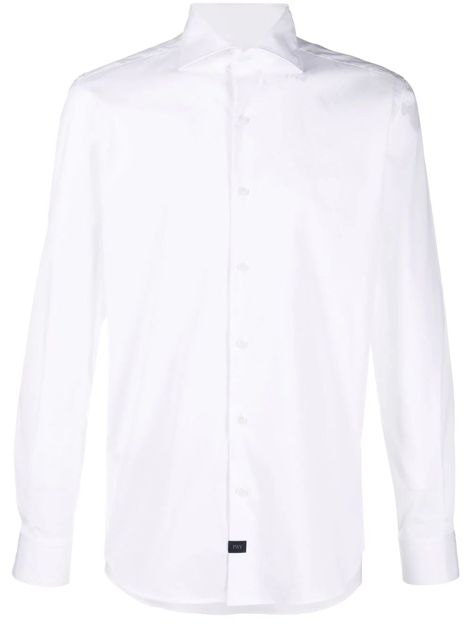Fay White Cotton Blend Shirt