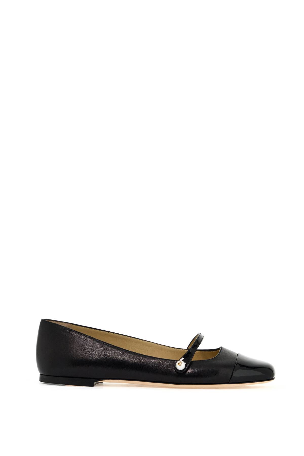 Shop Jimmy Choo Elisa Ballet Flats In Nappa Leather In Black Black (black)