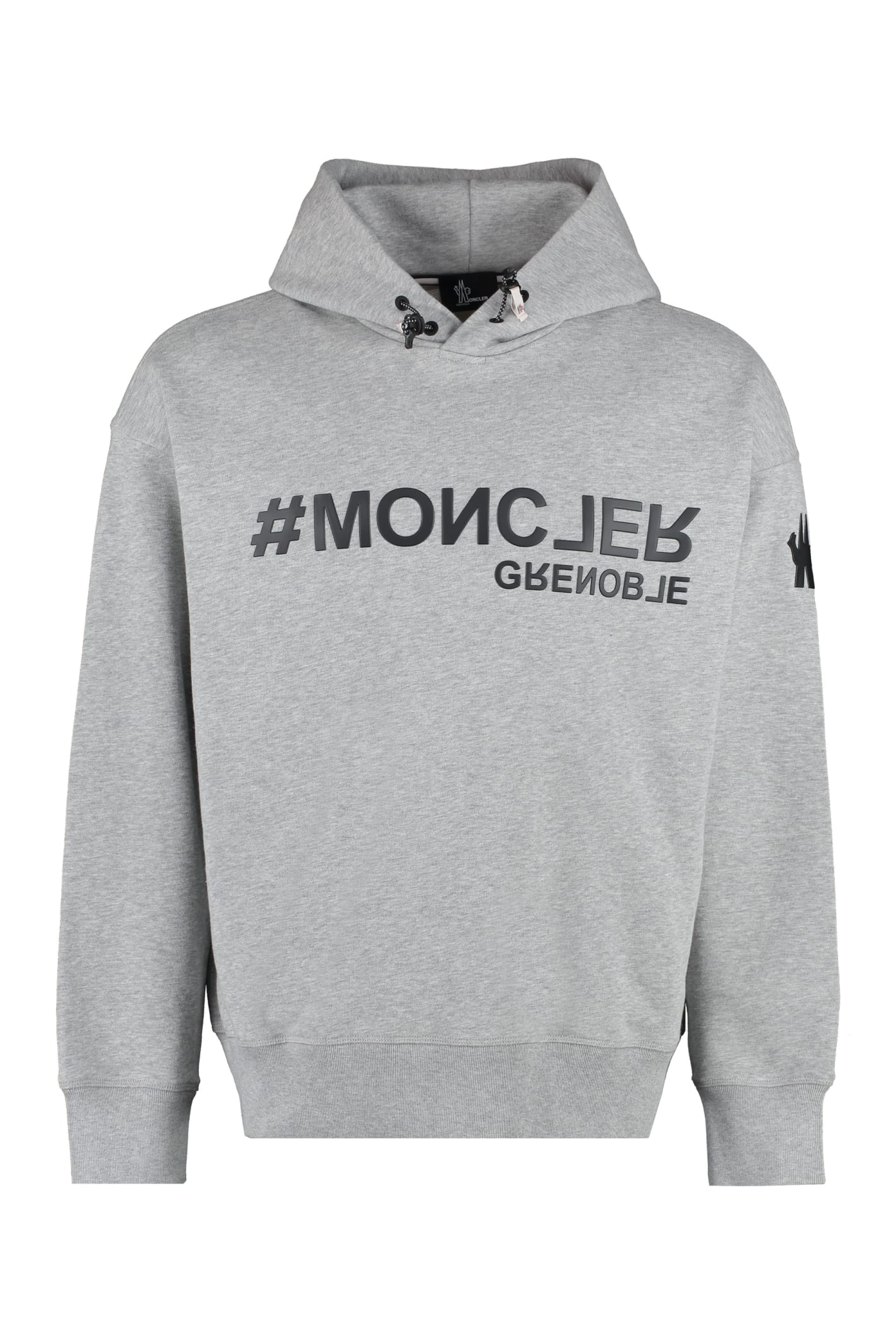 Moncler Grenoble Down Logo Sweatshirt Heather Grey at