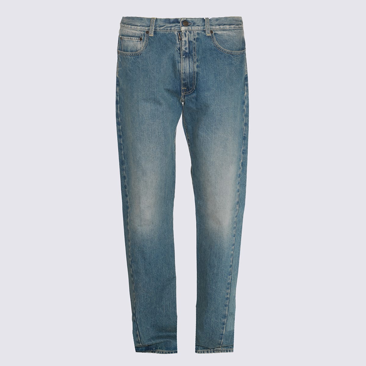 Shop Maison Margiela Blue Cotton Denim Jeans In Medium Blue