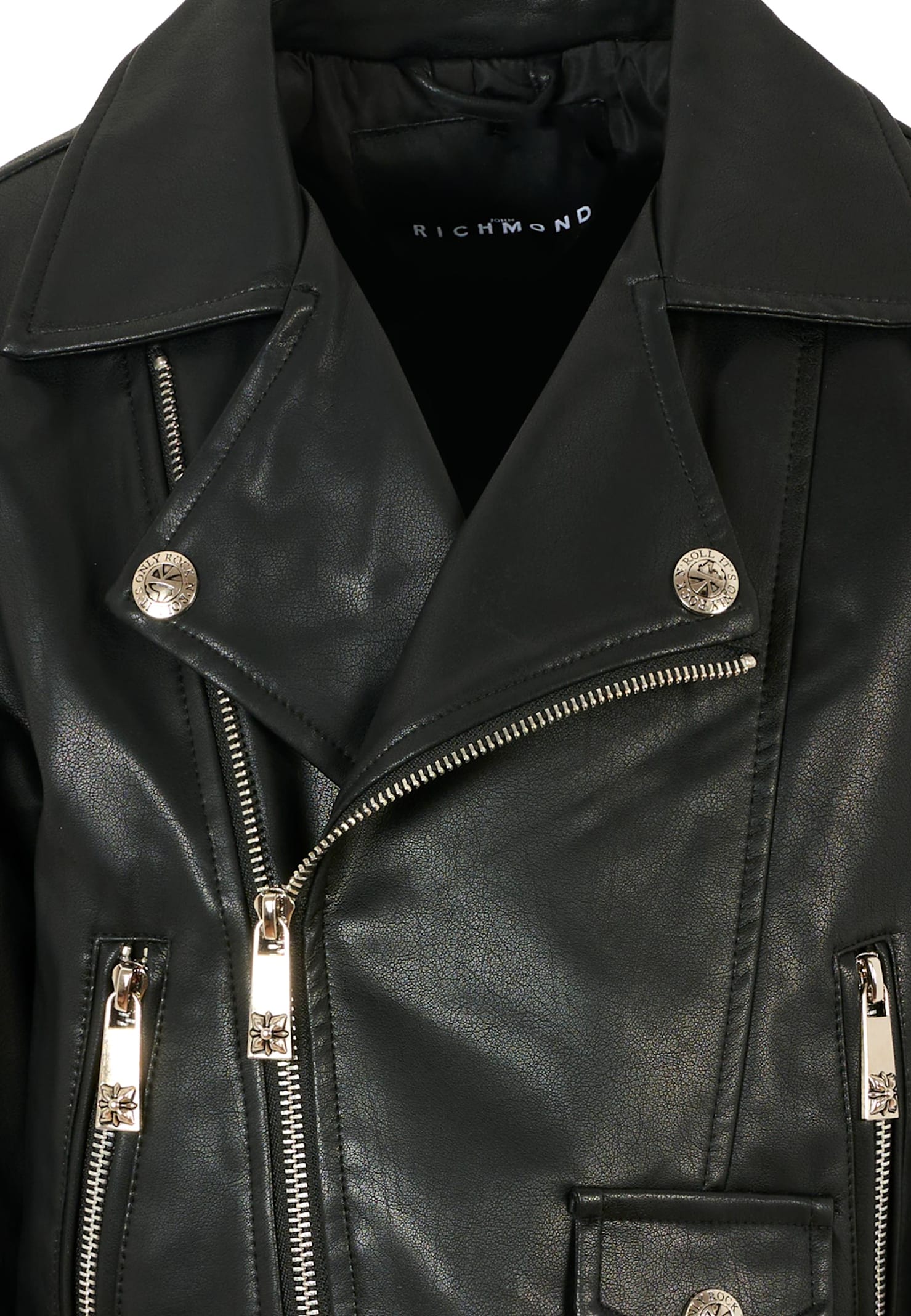 Richmond Black Jacket For Boy With Logo In Black